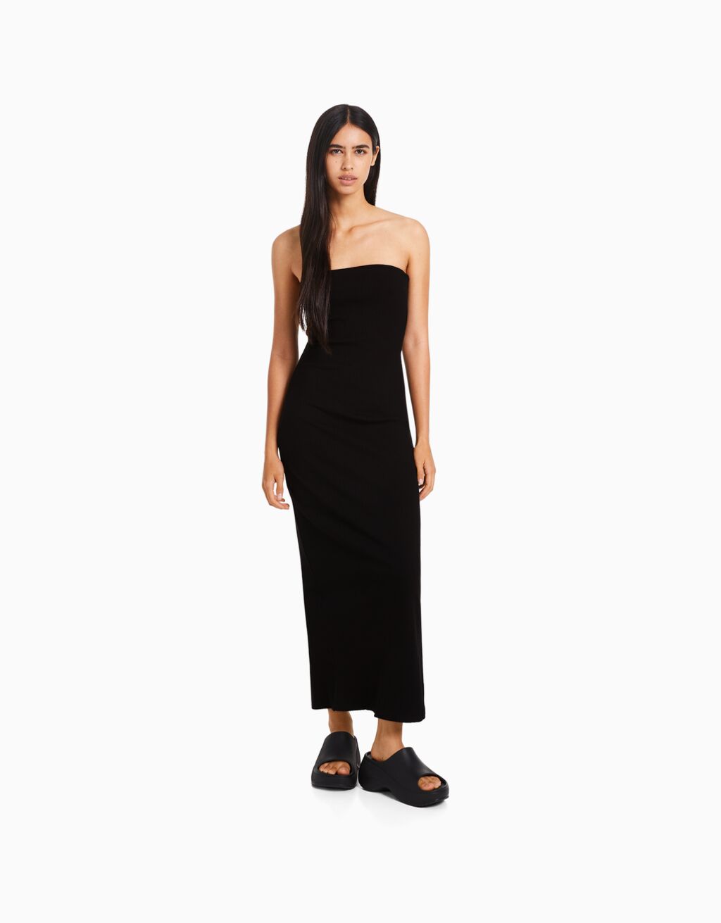 Bershka ribbed new arrivals dress