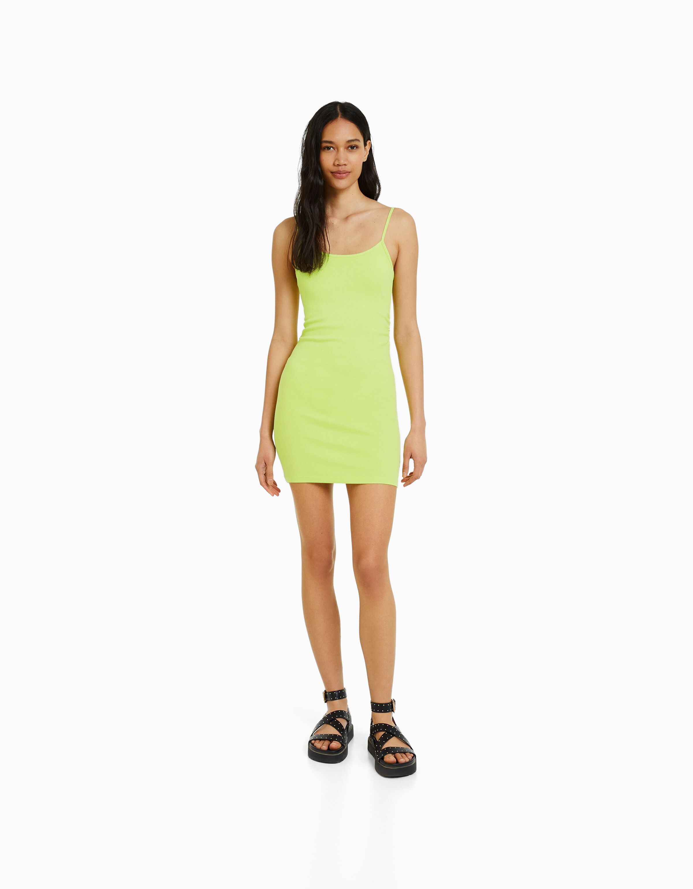 Bershka 2025 neon dress