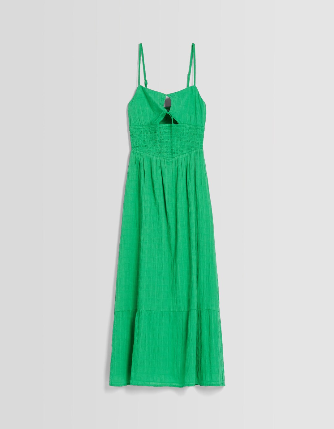 Vestit midi de tirants cut out volants