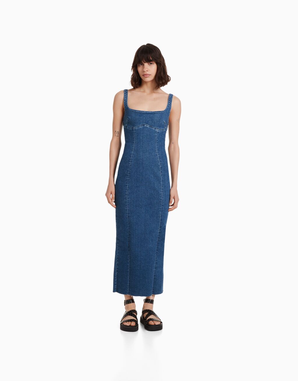 Bershka deals denim dress