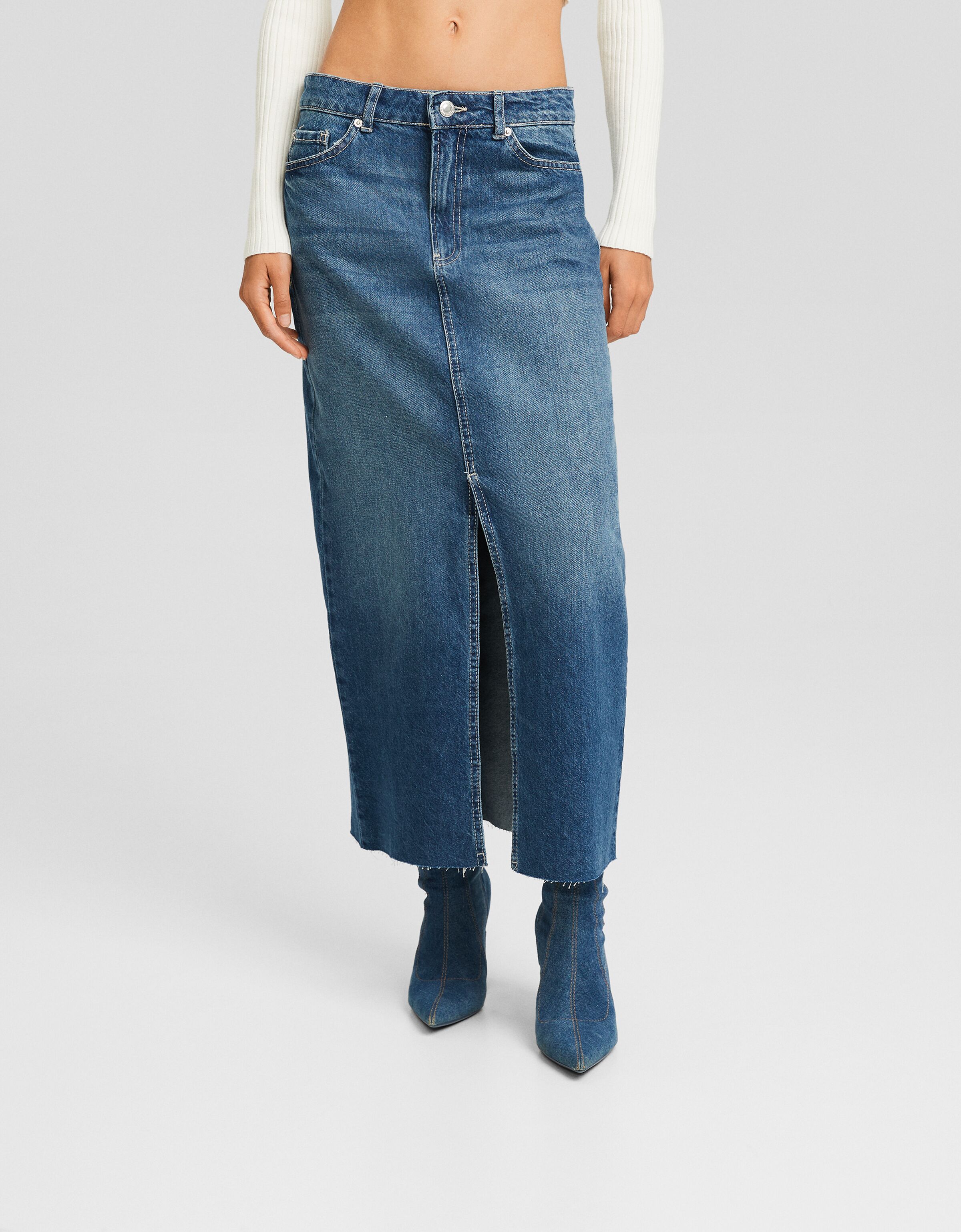 Bershka 2025 jupe jean