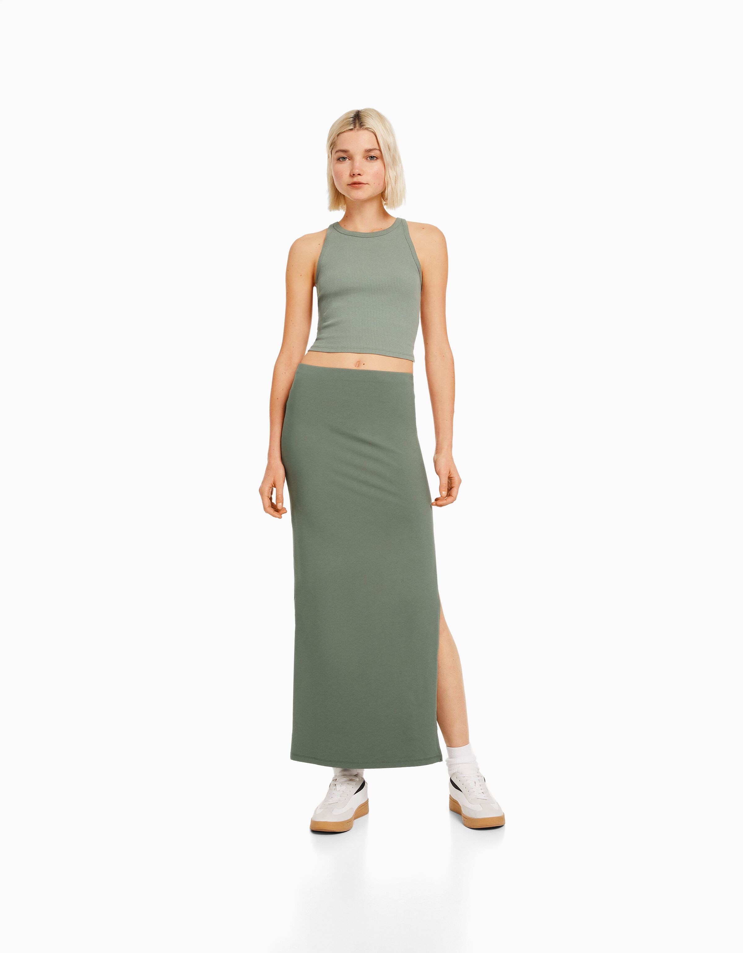 Jupe longue deals plissée bershka
