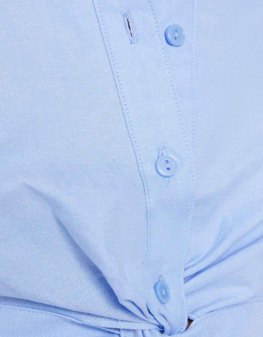Camisa manga longa detalle cruzamento dianteiro-Azul claro-5