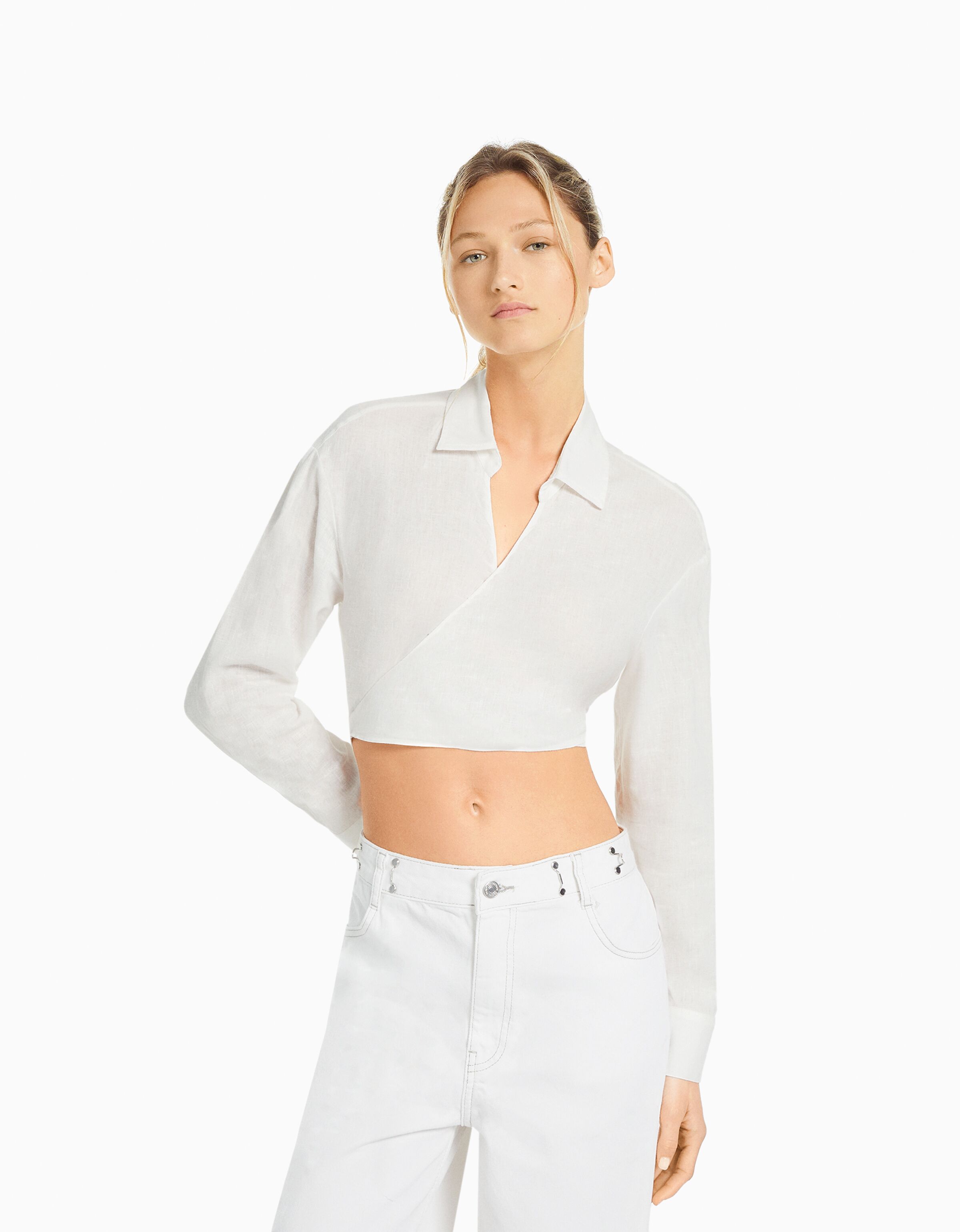 Chemise blanche cache online coeur