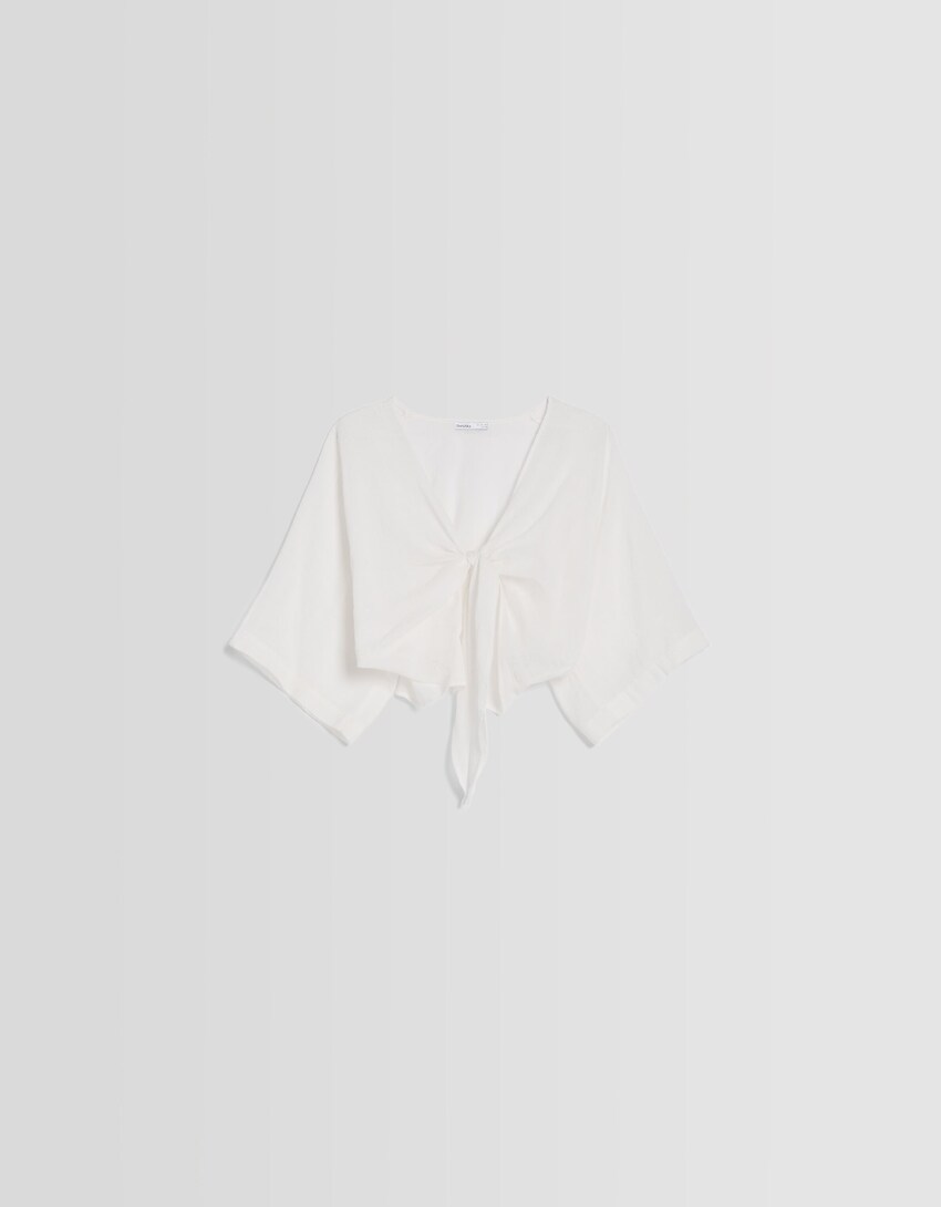 Camisa manga curta rústica-Branco-4