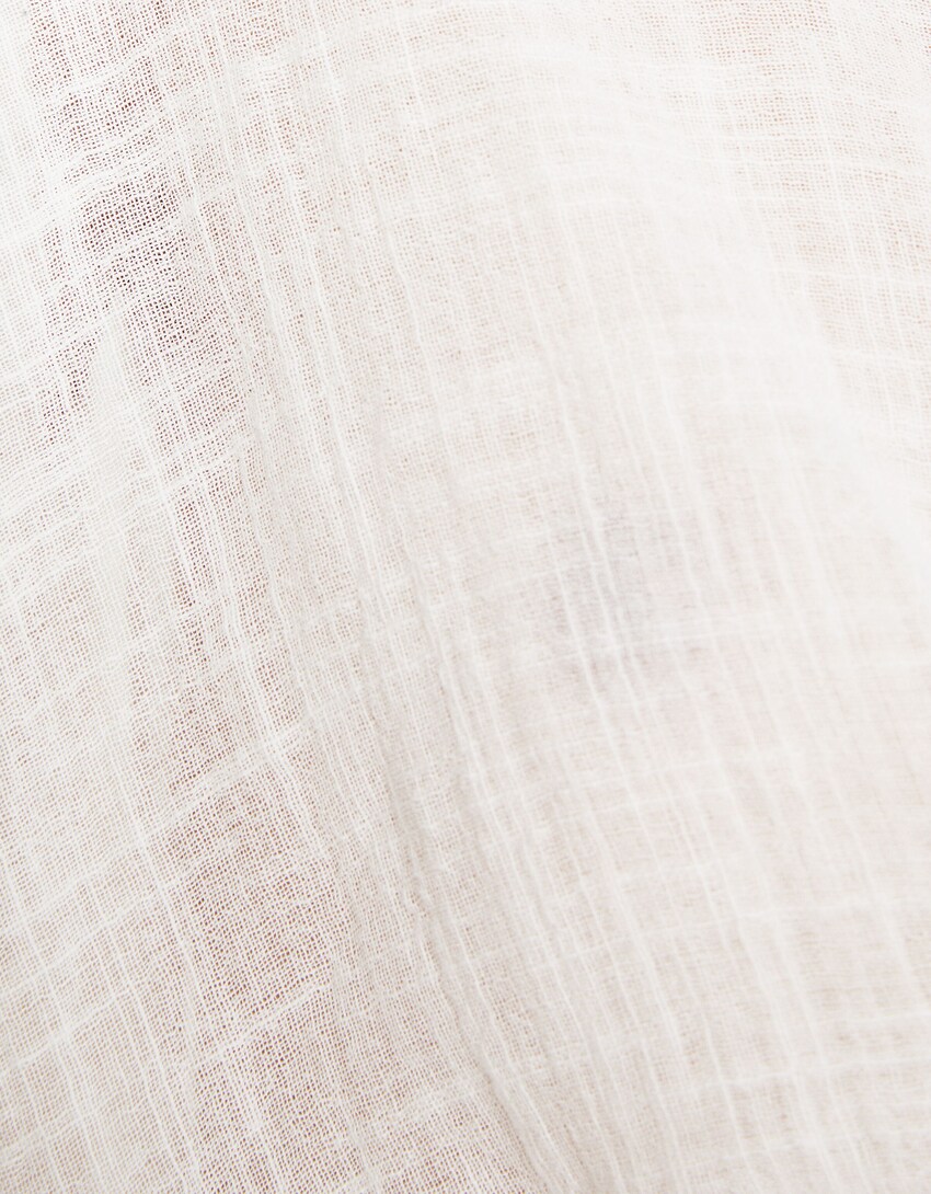 Camisa manga curta rústica-Branco-5