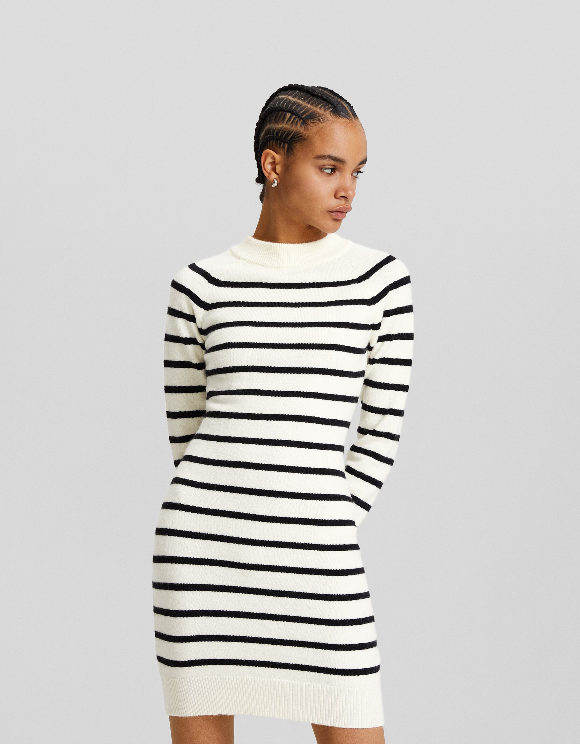 Vestido sale rayas bershka