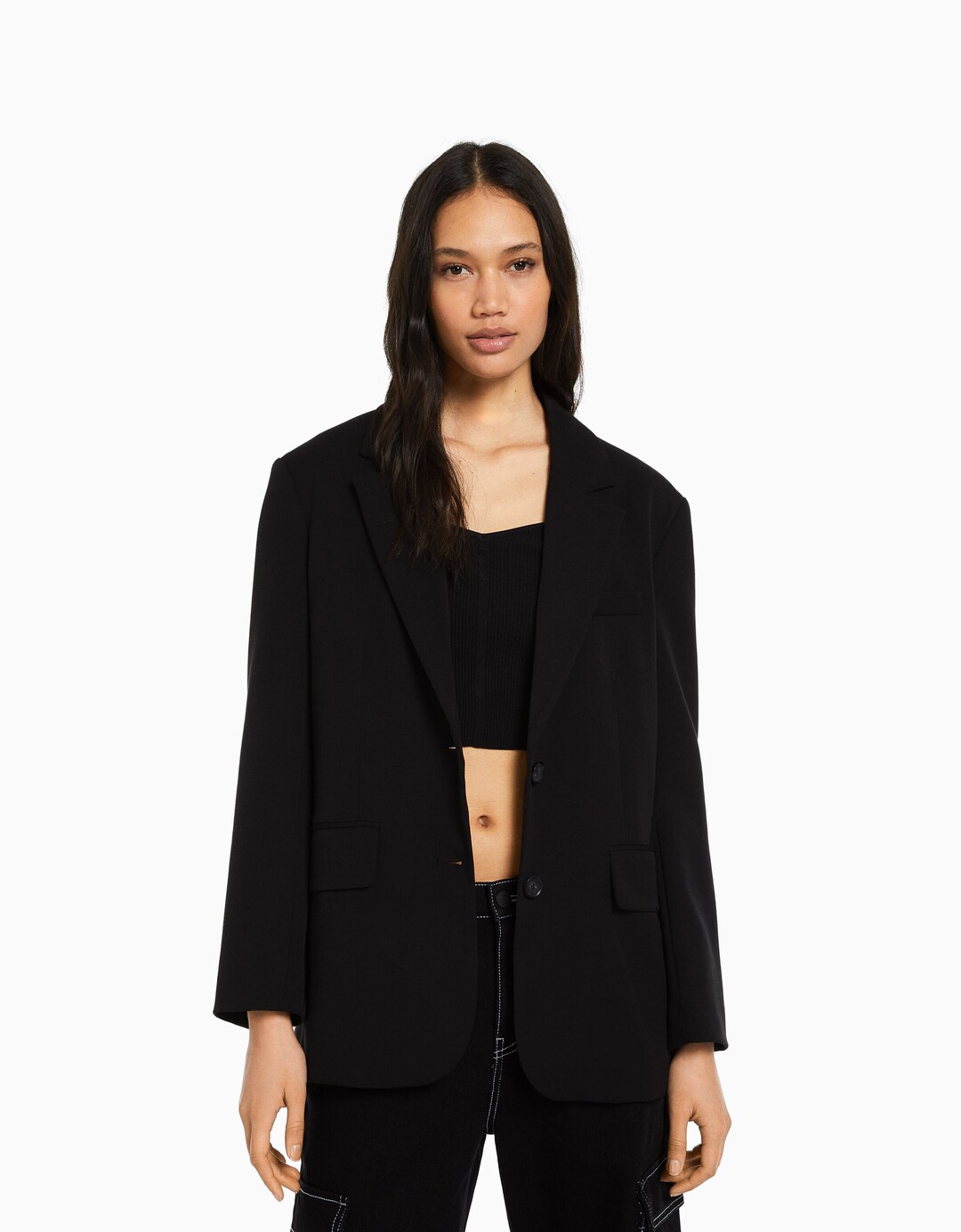 Loose fit blazer met vrouwelijke pasvorm