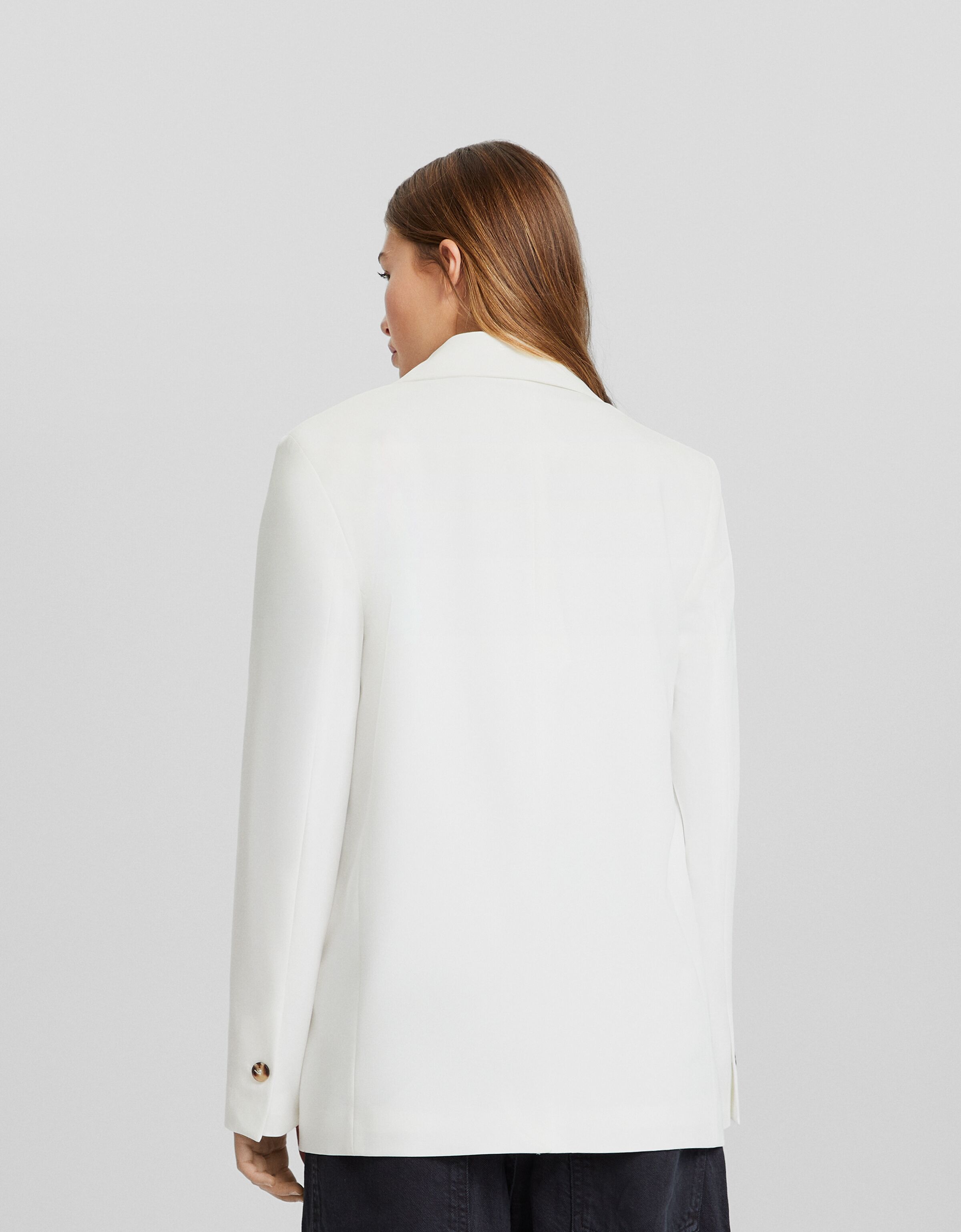 Bershka white outlet blazer