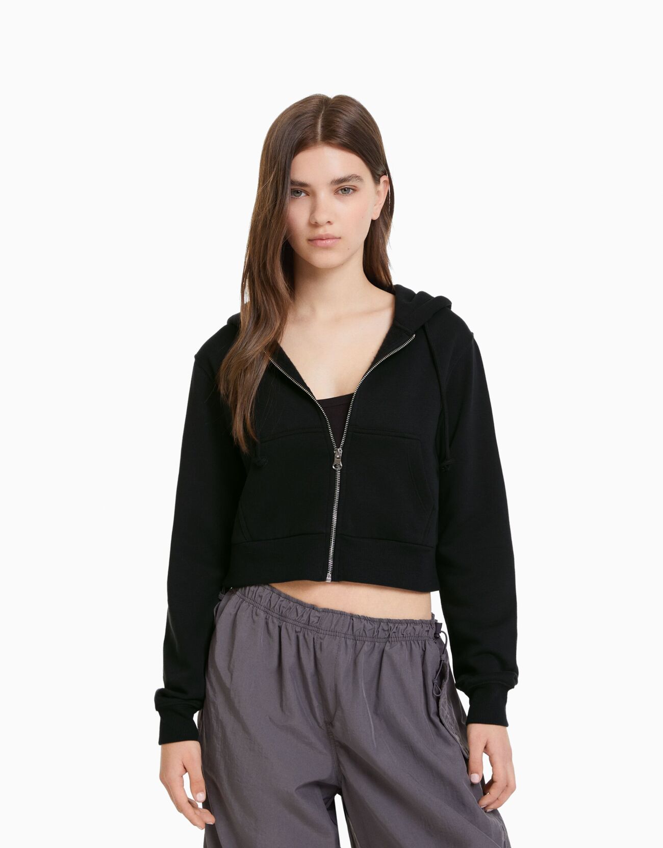 Cropped zip-up hoodie - Most popular - Women