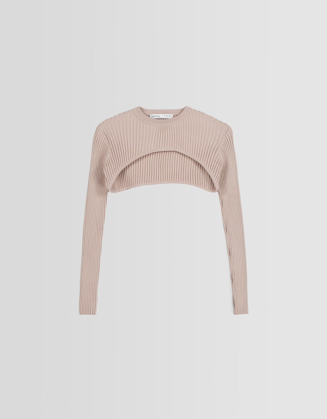 Cropped arm warmer sweater
