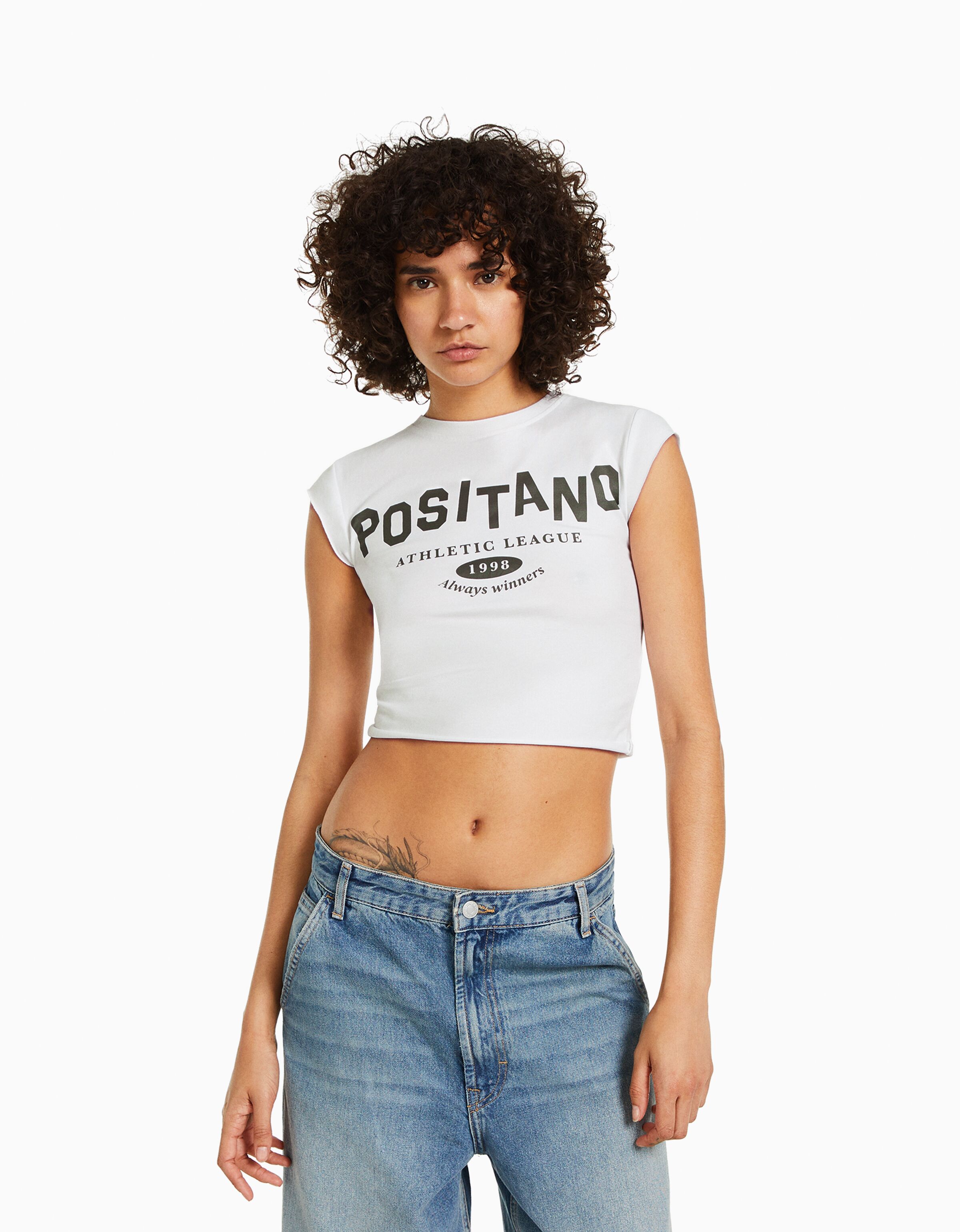 Bershka basic t shirt hot sale