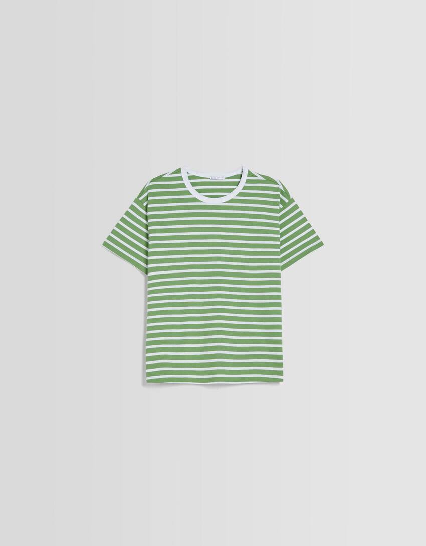 Oversized short sleeve T-shirt-Green-4