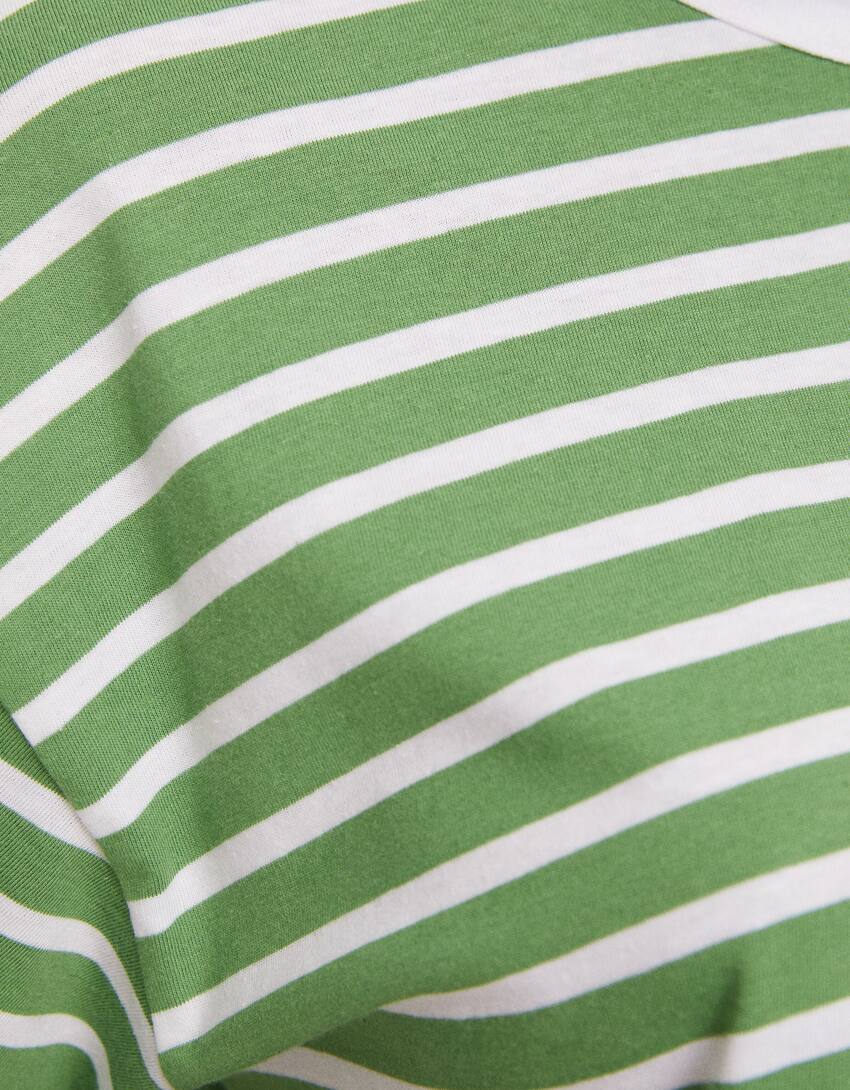 Oversized short sleeve T-shirt-Green-6