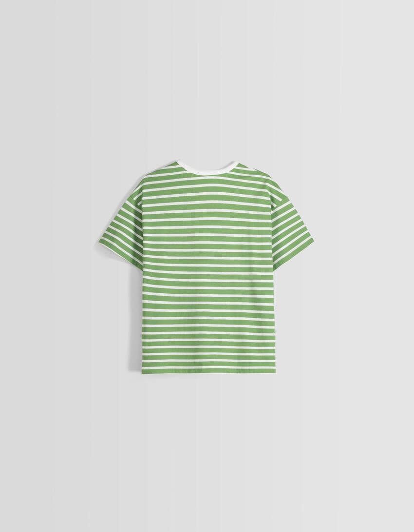 Oversized short sleeve T-shirt-Green-5