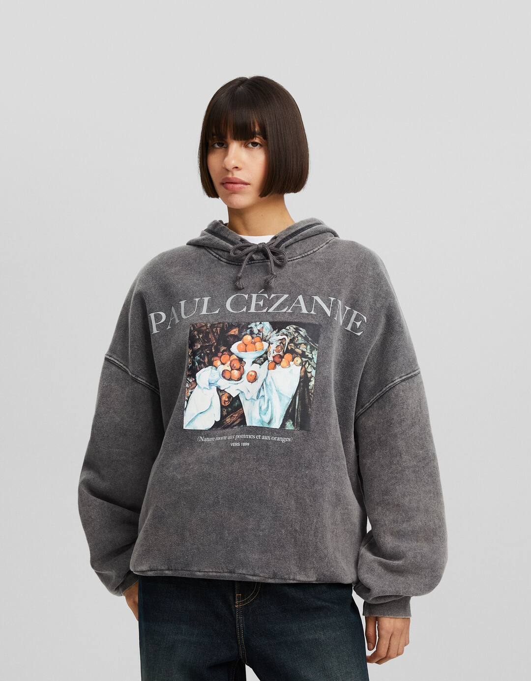 Paul Cézanne print hoodie with a faded effect