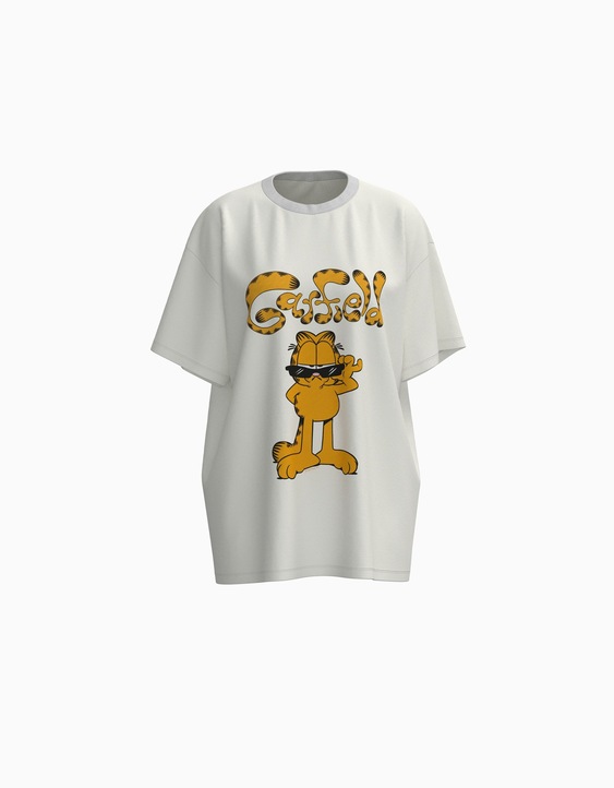 Camiseta Garfield corta oversize - Camisetas BSK Teen | Bershka