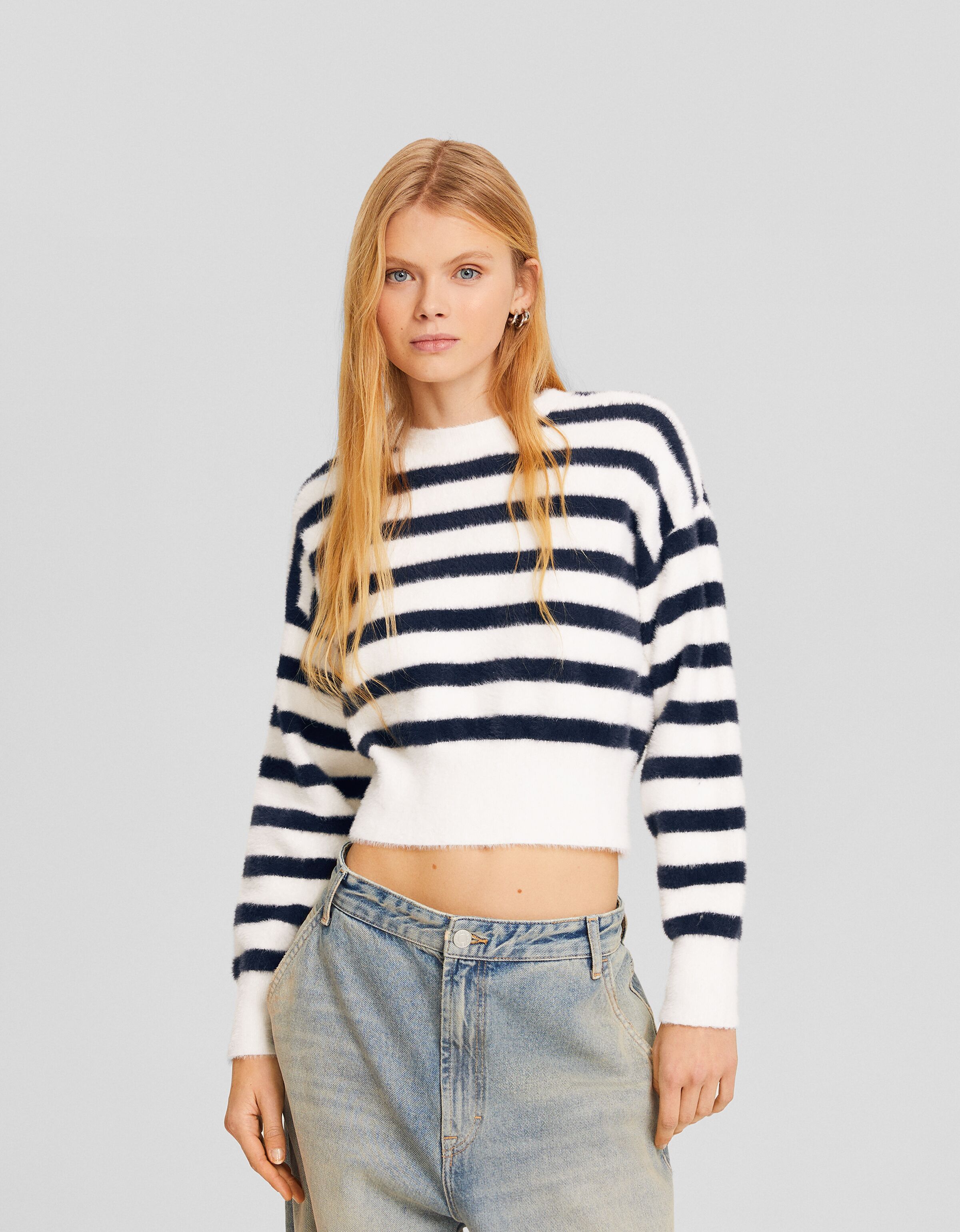 Faux fur deals cropped jumper