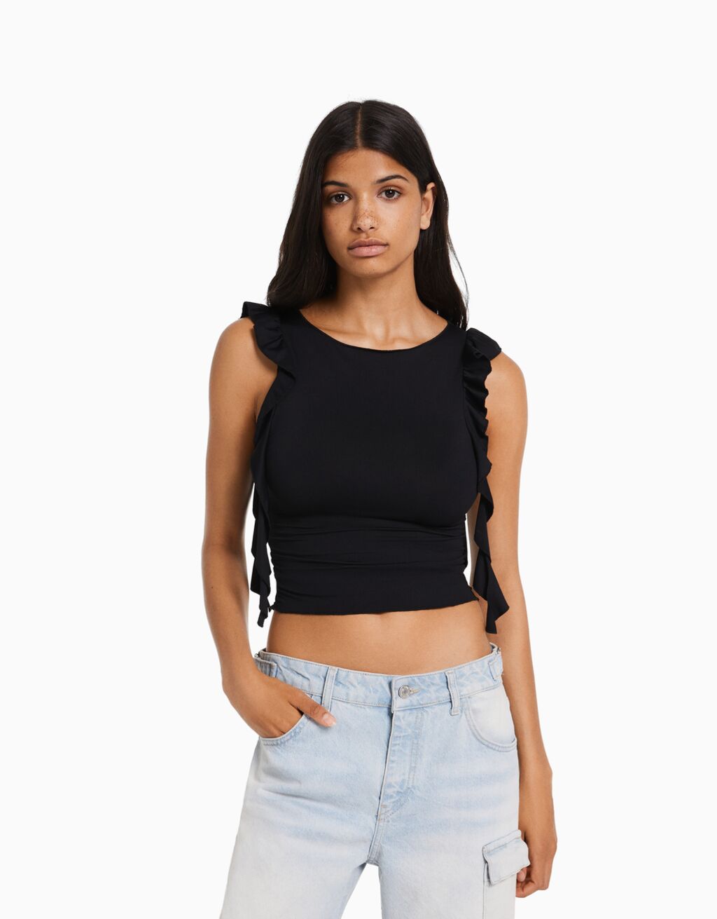 Ruffle t shirt hot sale