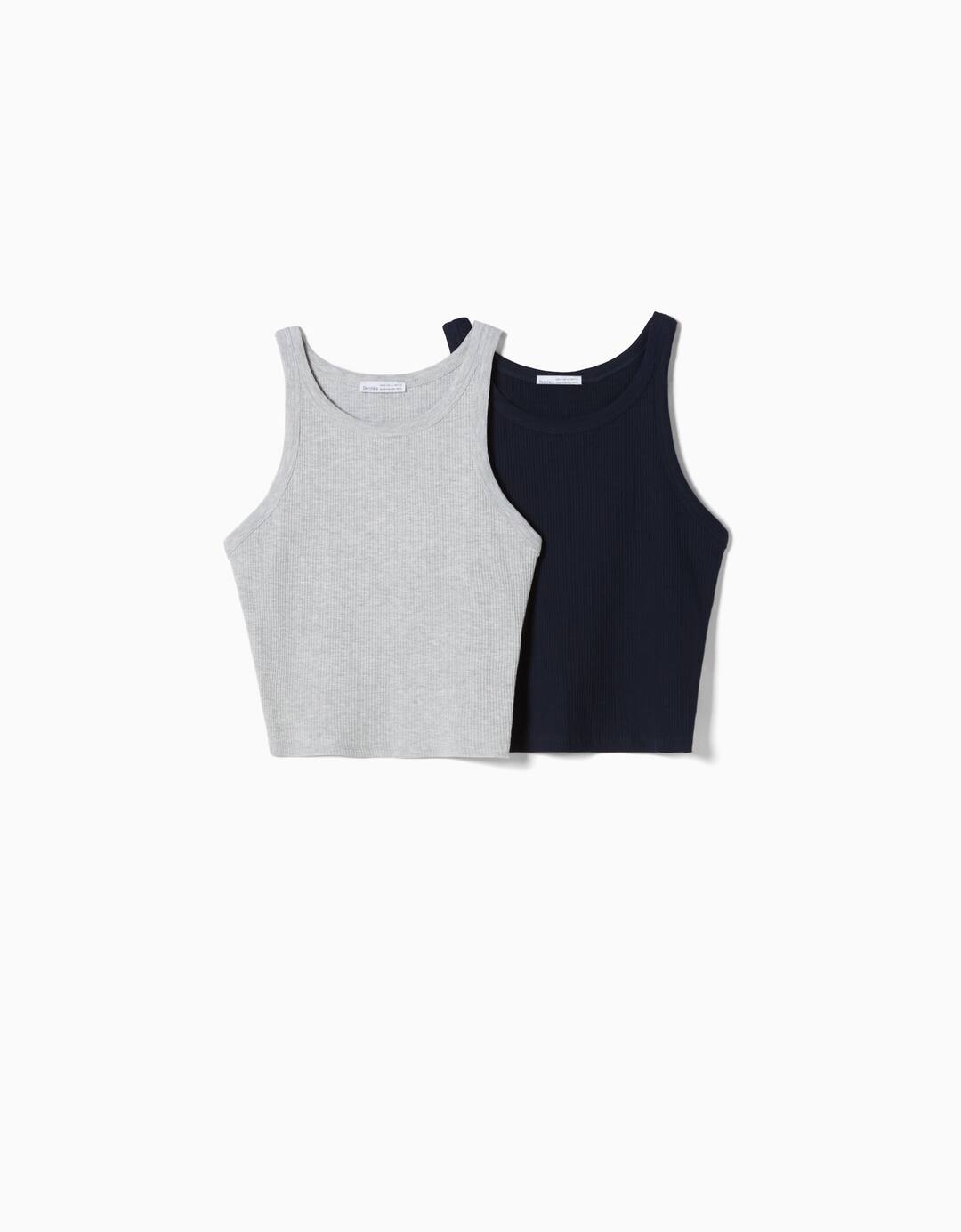 Pack 2 camisetas sin mangas rib