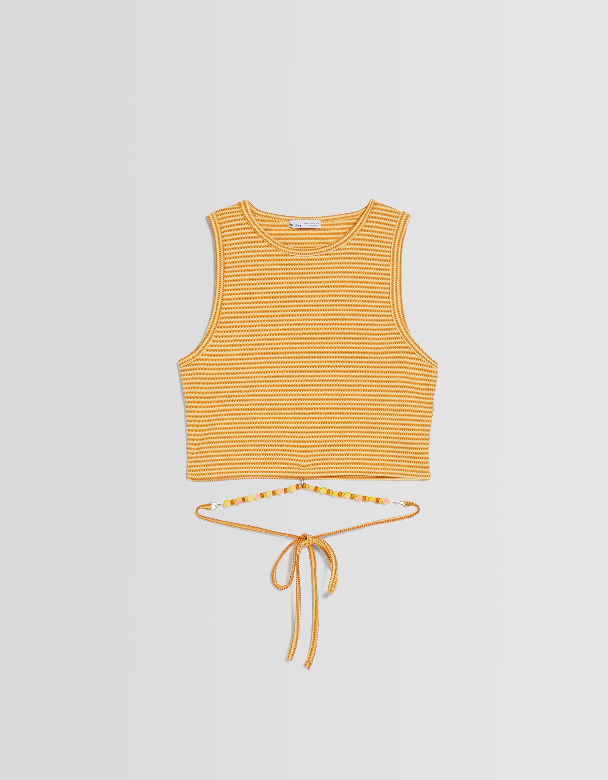 Mouwloos T shirt met bandjes T shirts en tops BSK Teen Bershka