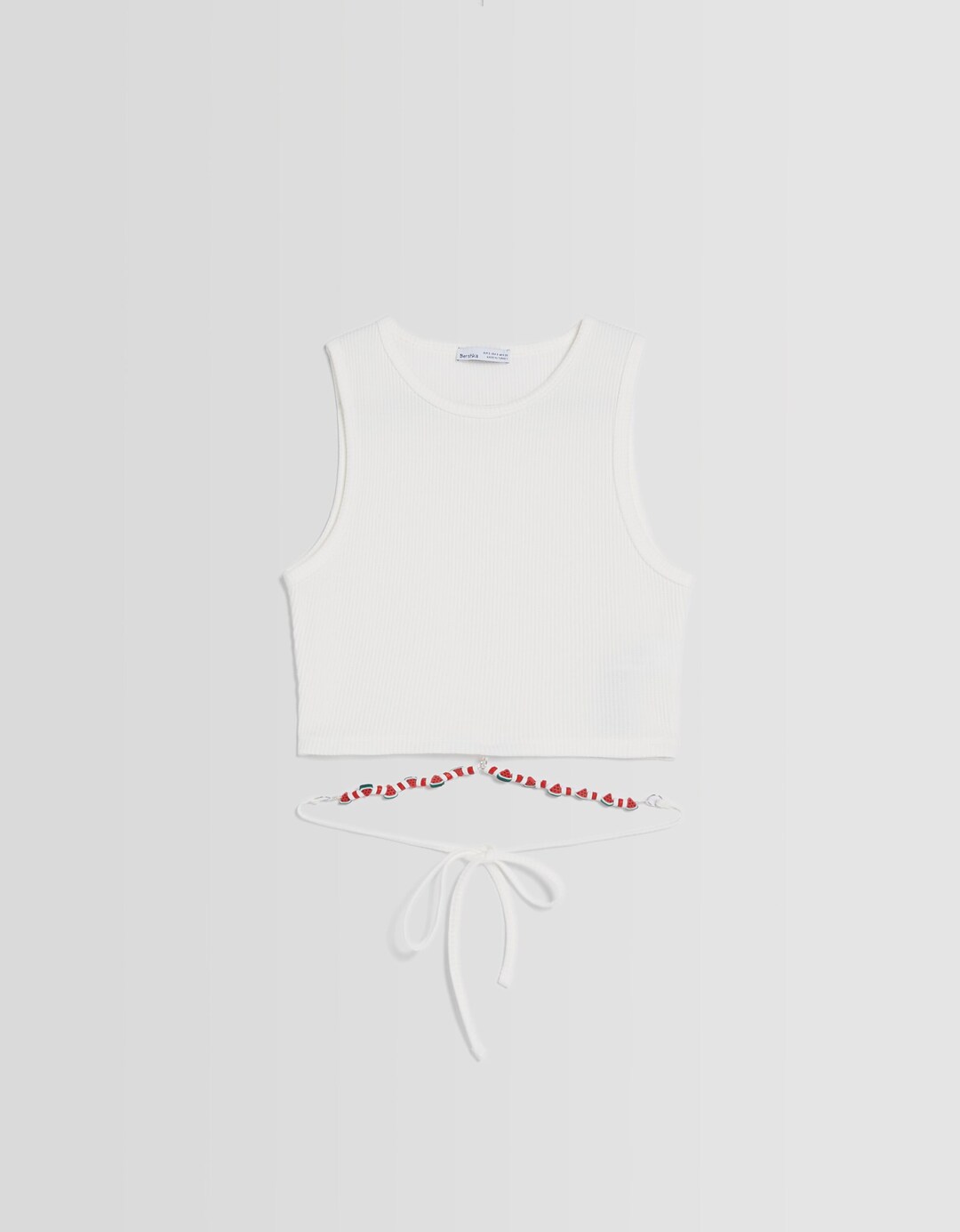 Sleeveless T-shirt with straps detail