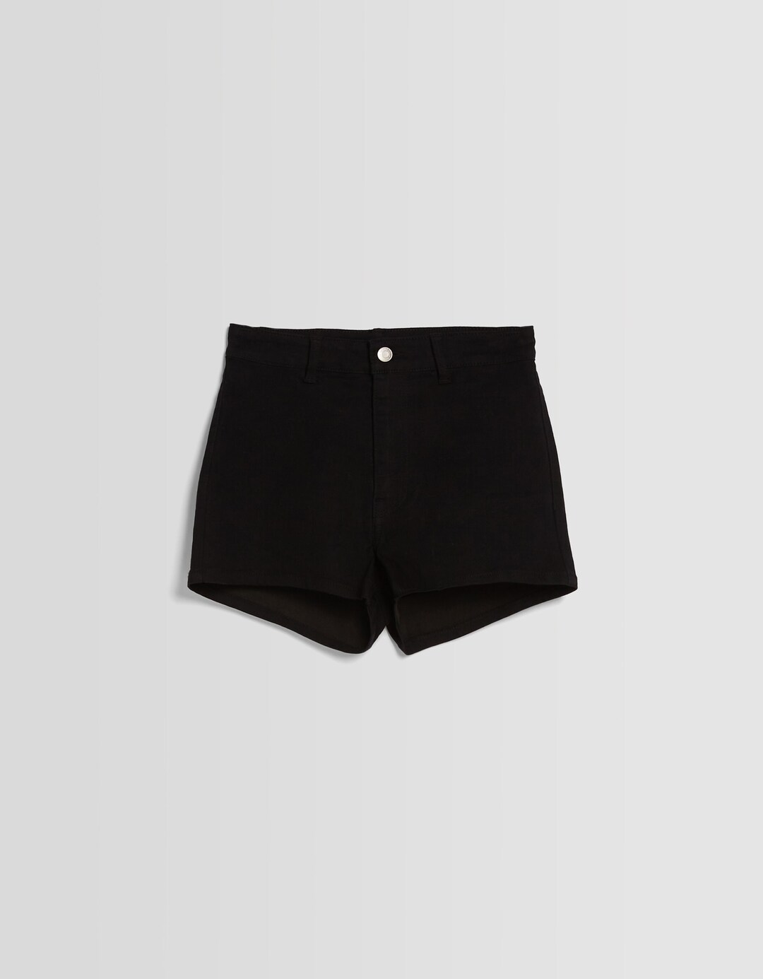 Elastische High Waist Jeansshorts