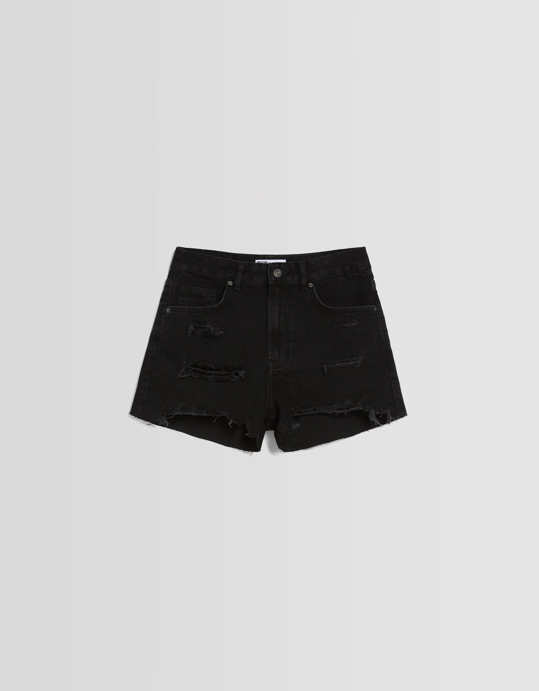 Jeansshorts mit Rissen und Taschen