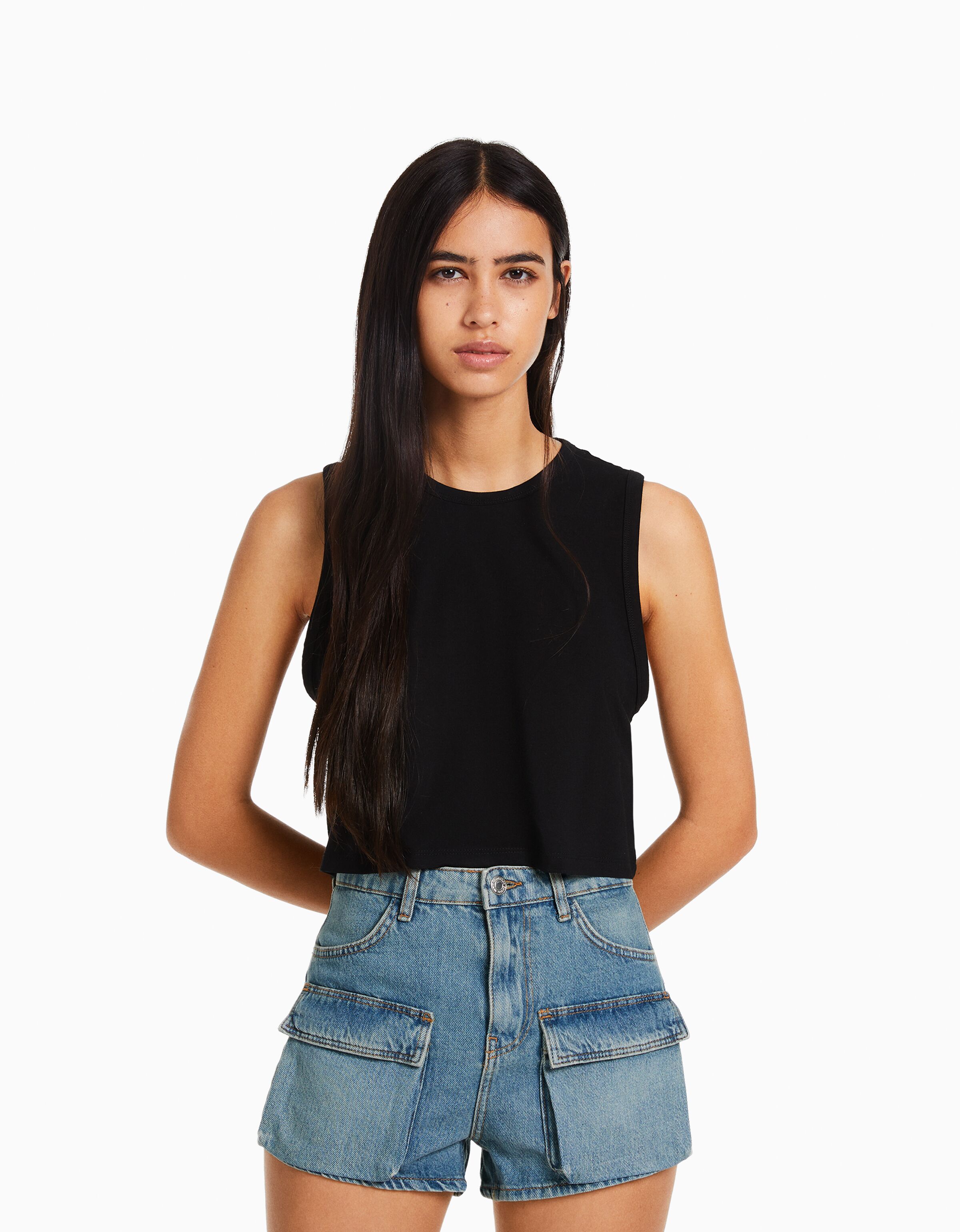 Shorts bershka mujer best sale