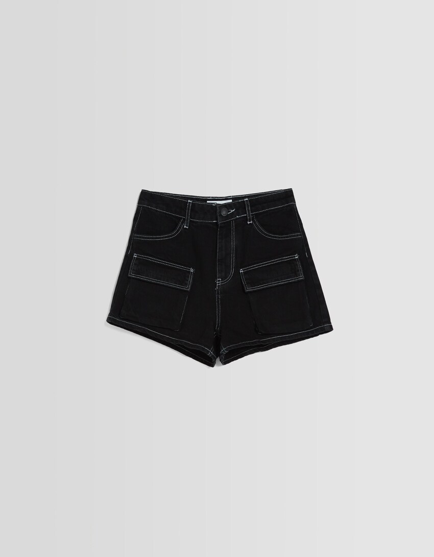 Denim cargo shorts - BSK Teen | Bershka