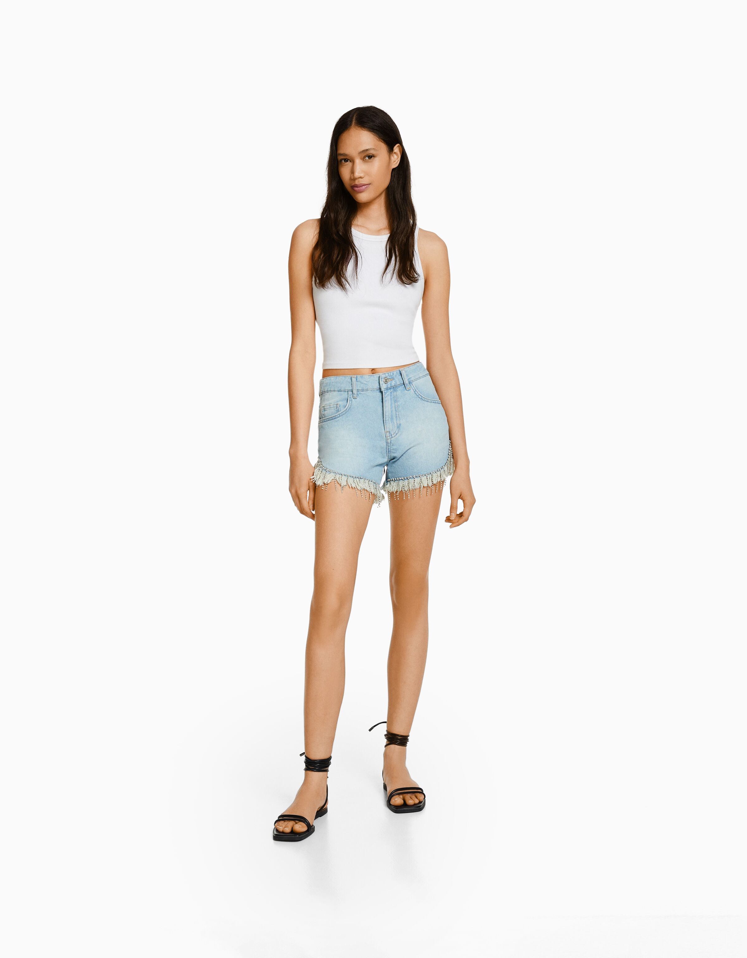 Bedazzled discount jean shorts