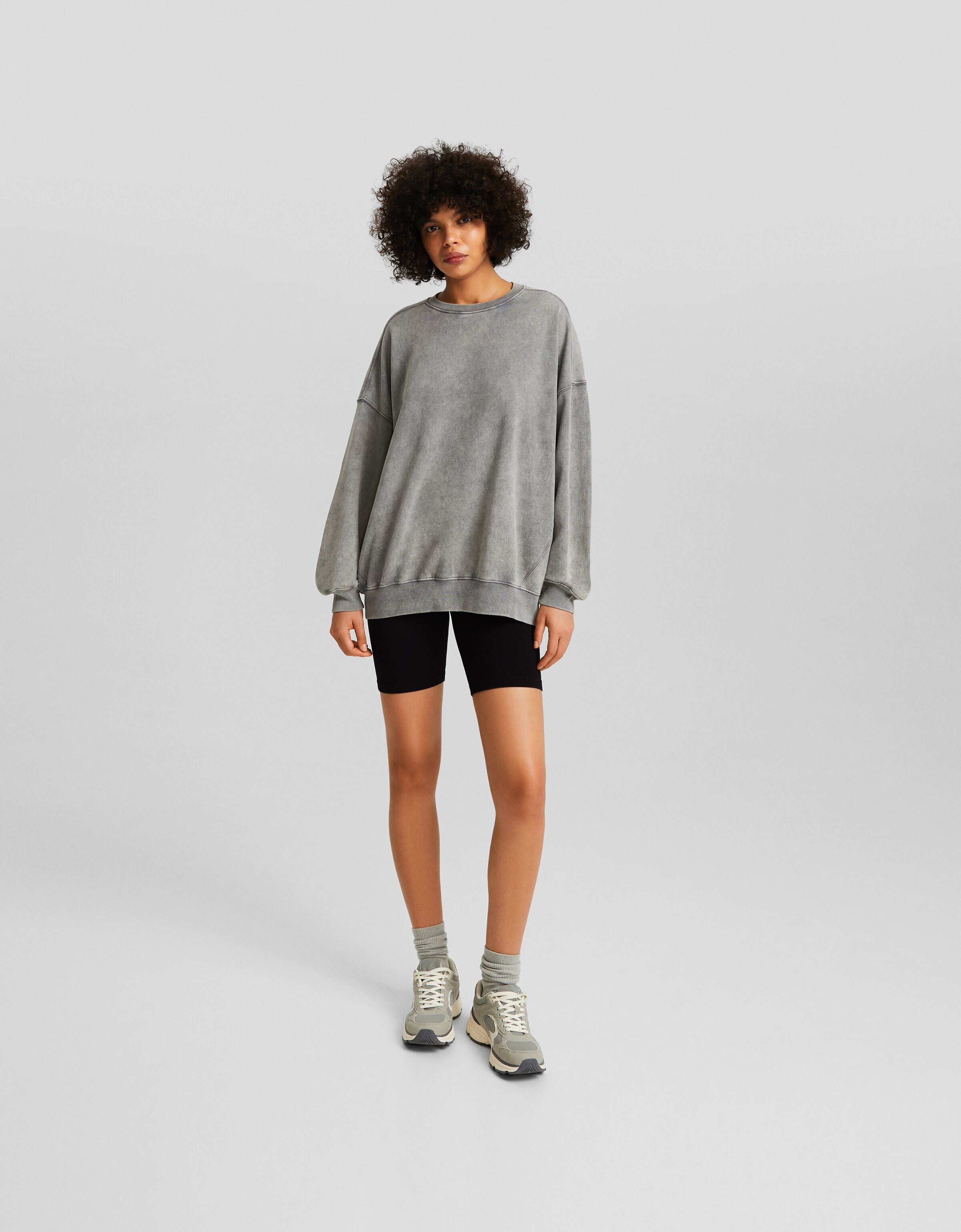 Seamless ribbed cycling shorts Skirts BSK Teen Bershka