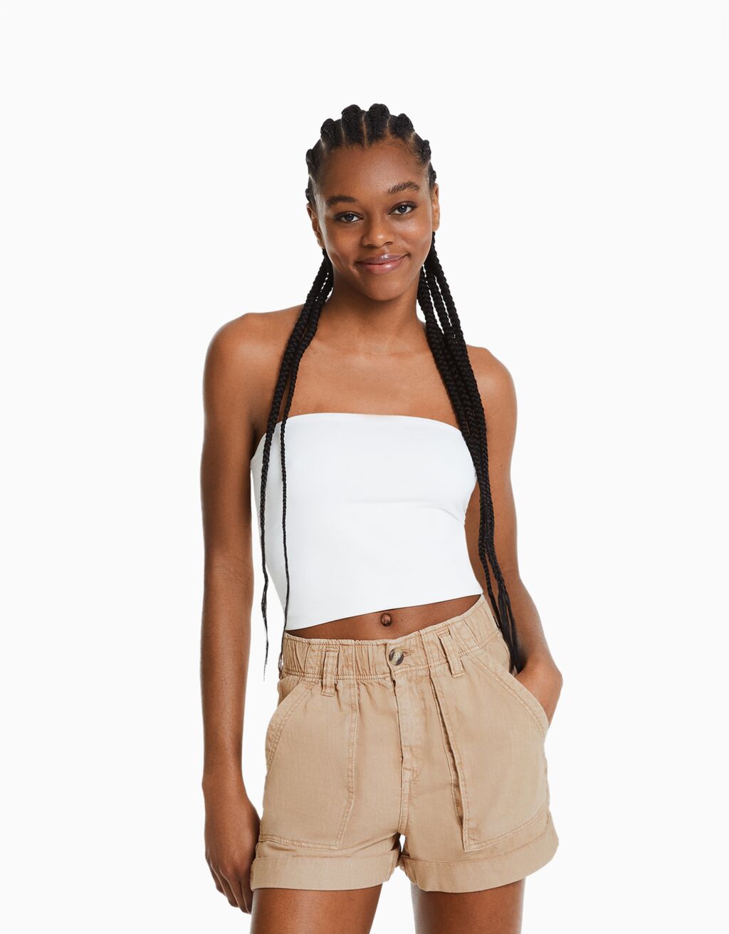 Paperbag bermuda hot sale shorts