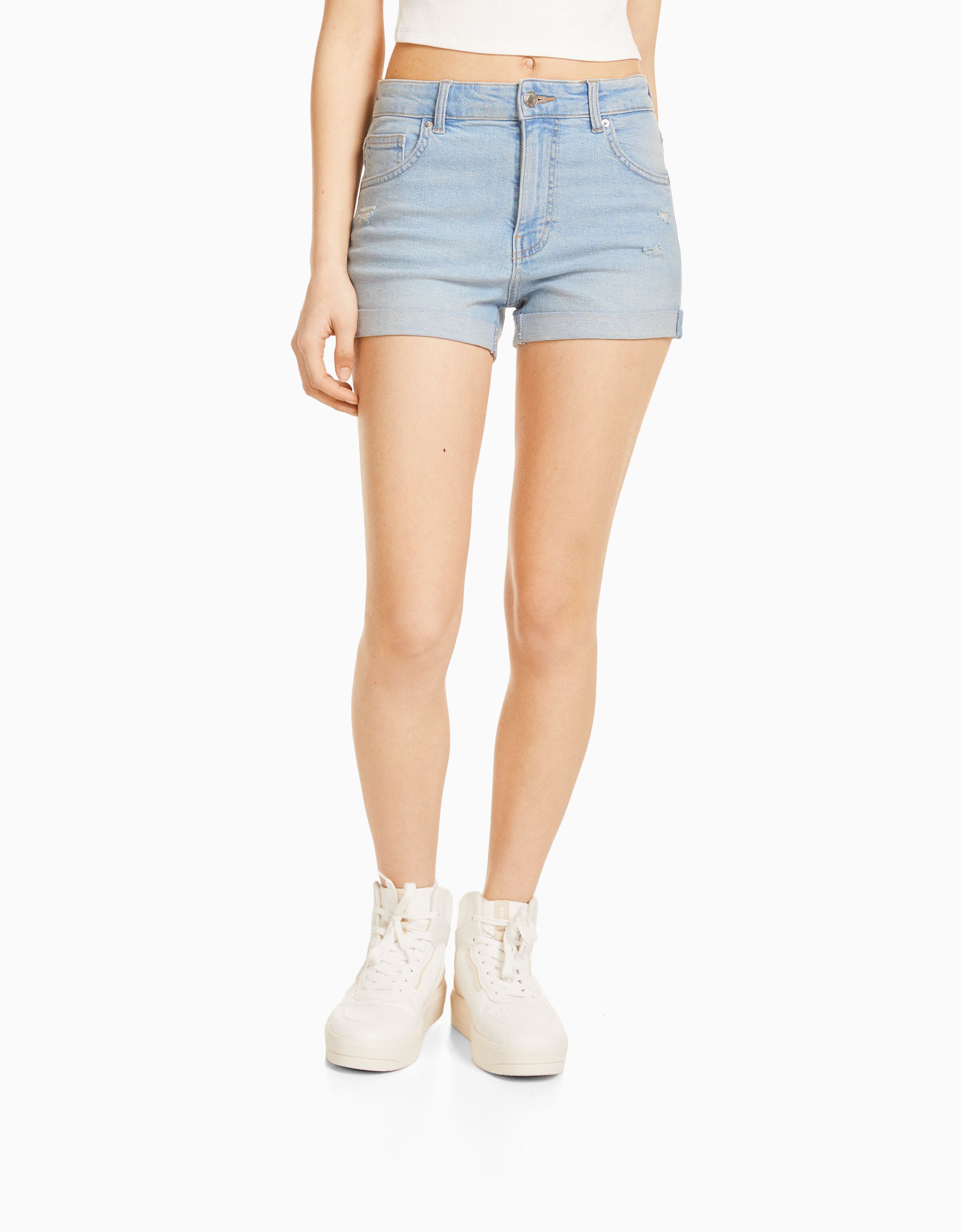 Rolled up jean shorts store
