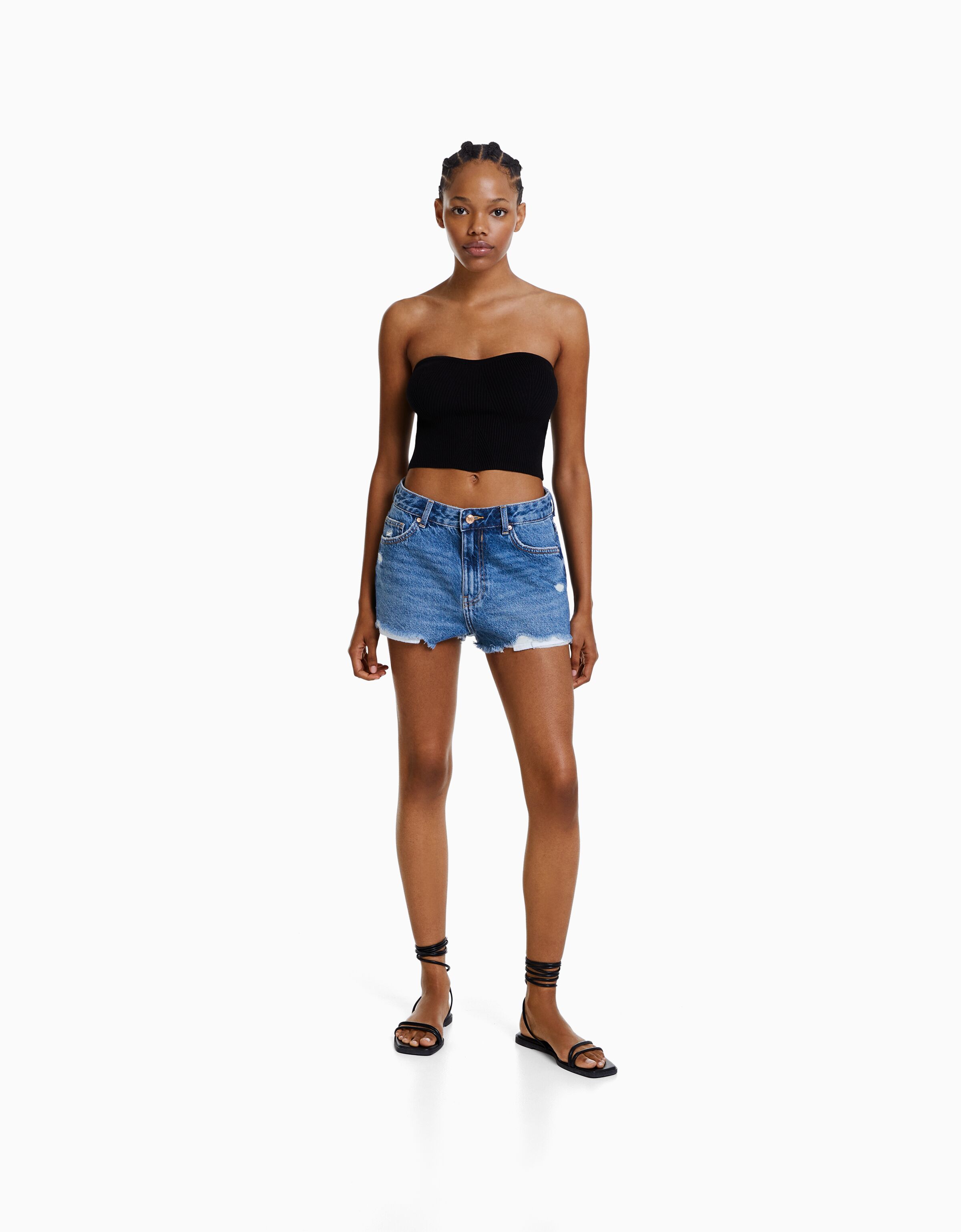 Bershka shorts hot sale denim