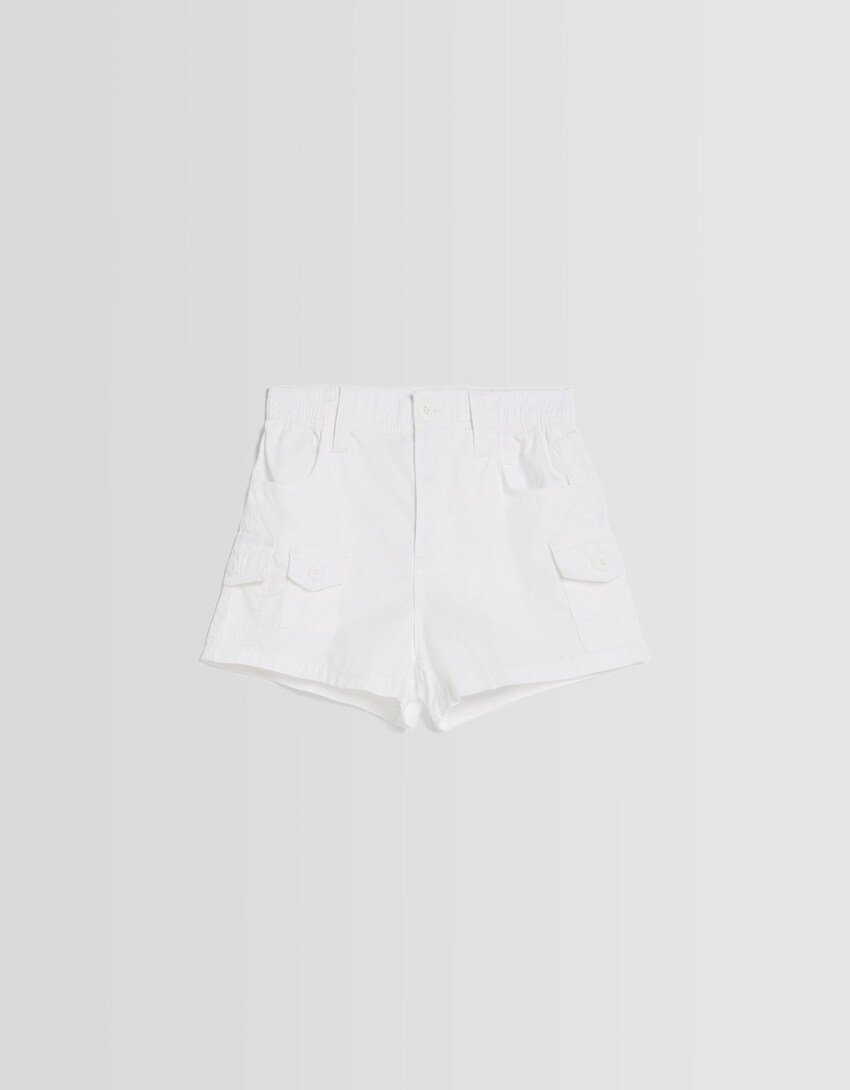 Multi-cargo cotton shorts - Women | Bershka