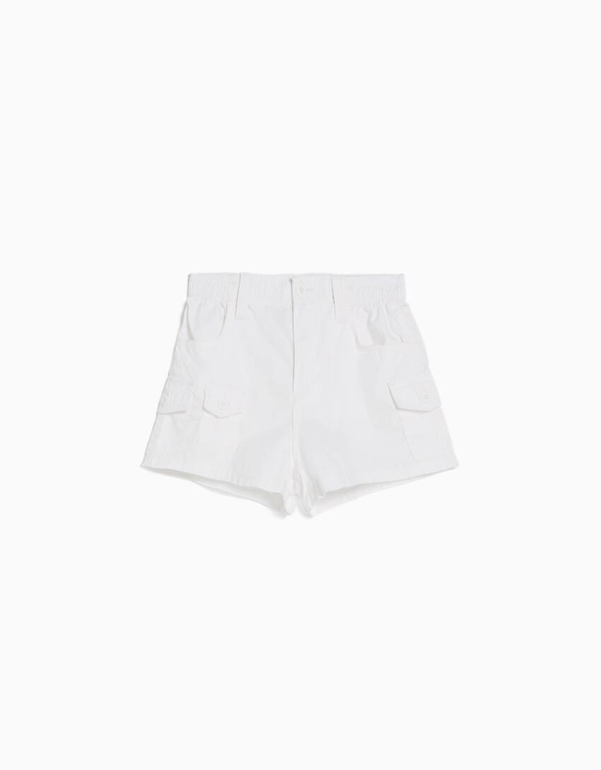 Multi-cargo cotton shorts - Women | Bershka