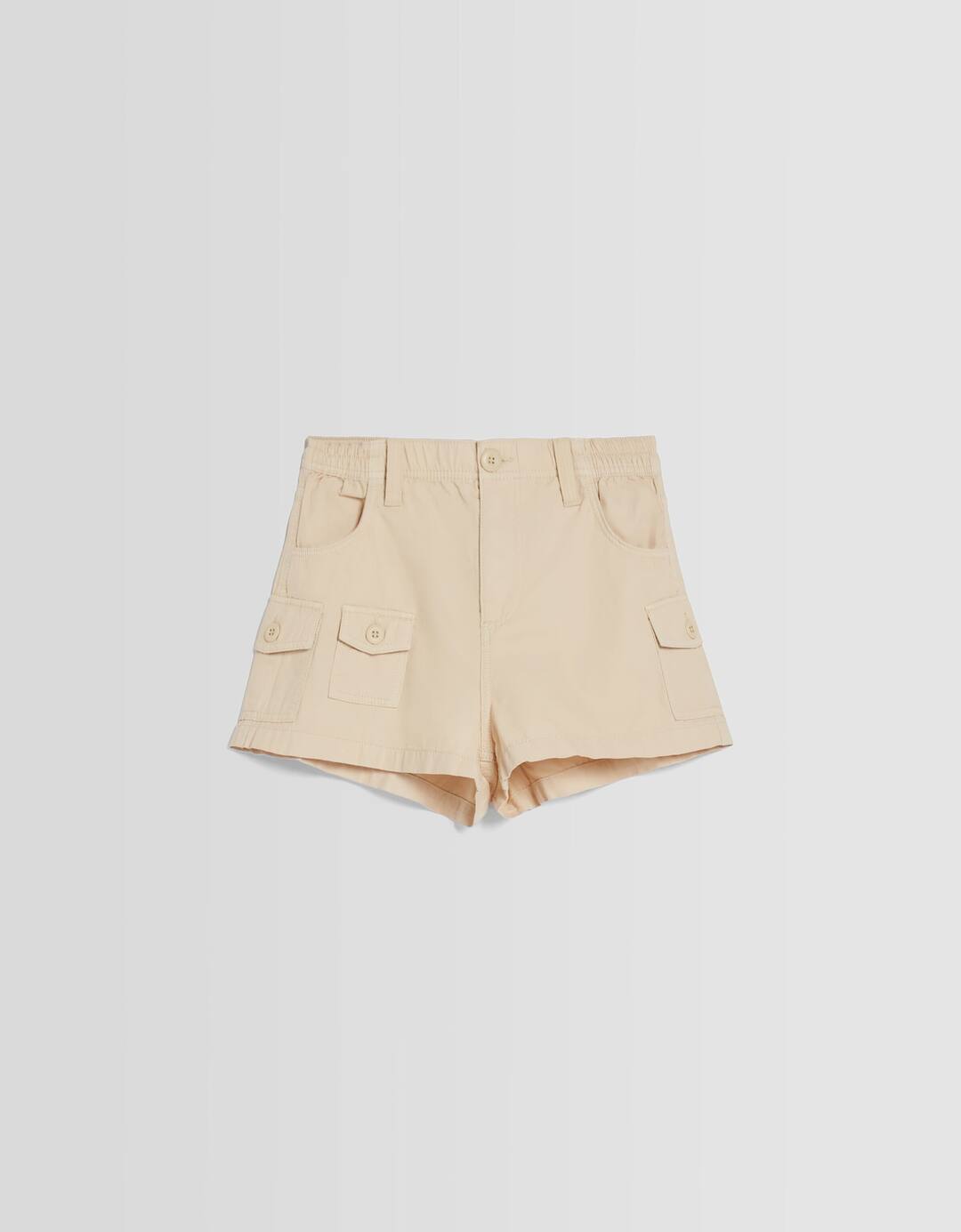Multi-cargo cotton shorts