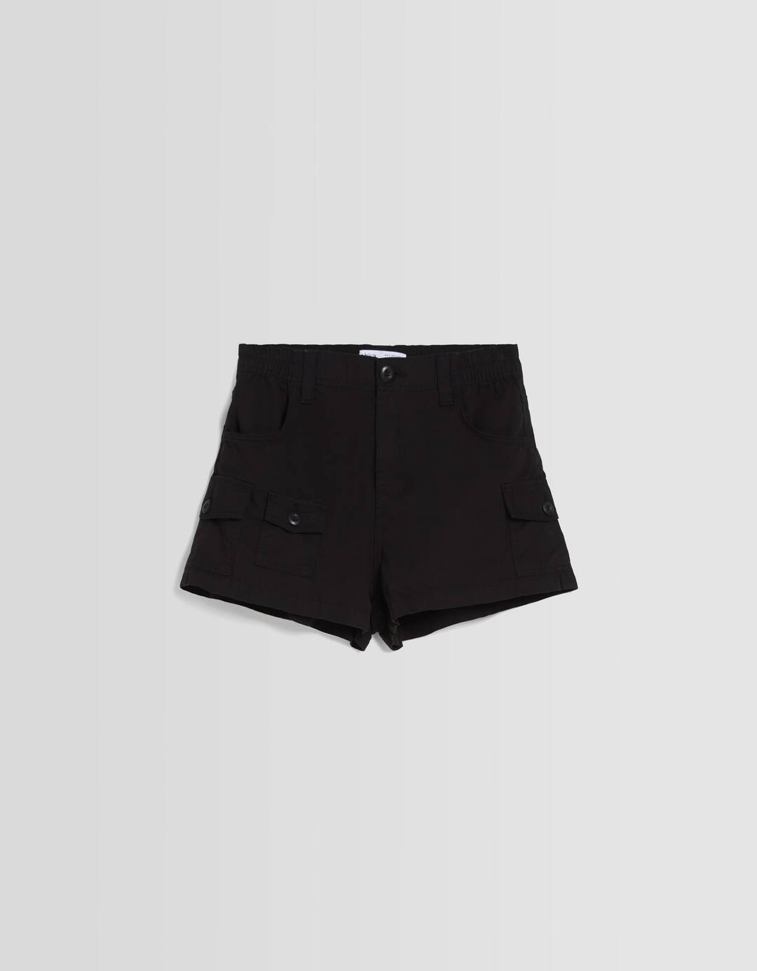 Multi-cargo cotton shorts