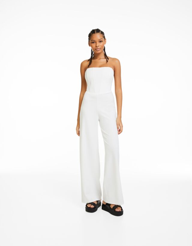 Mono blanco bershka 2025