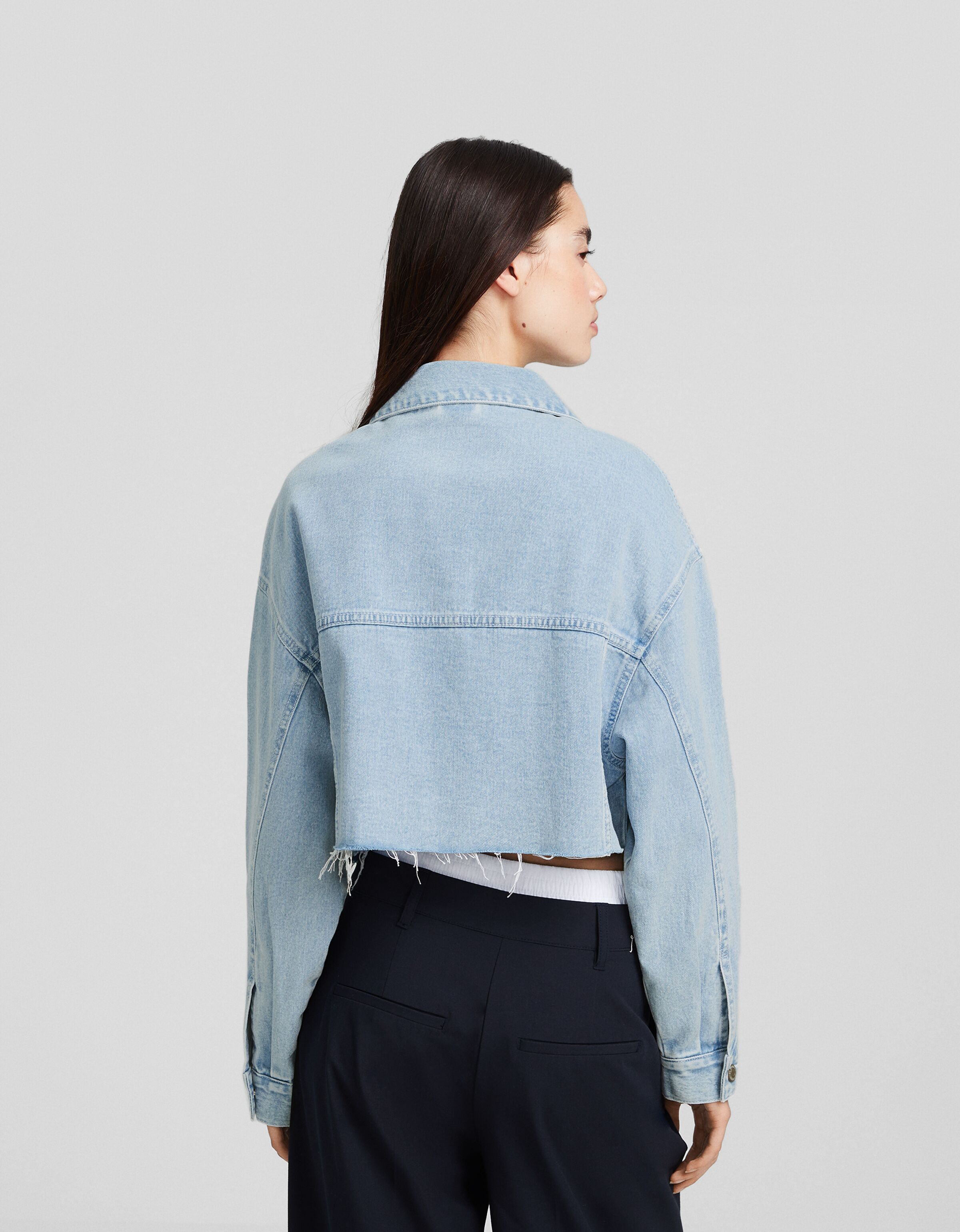 Veste en 2025 jean courte bershka