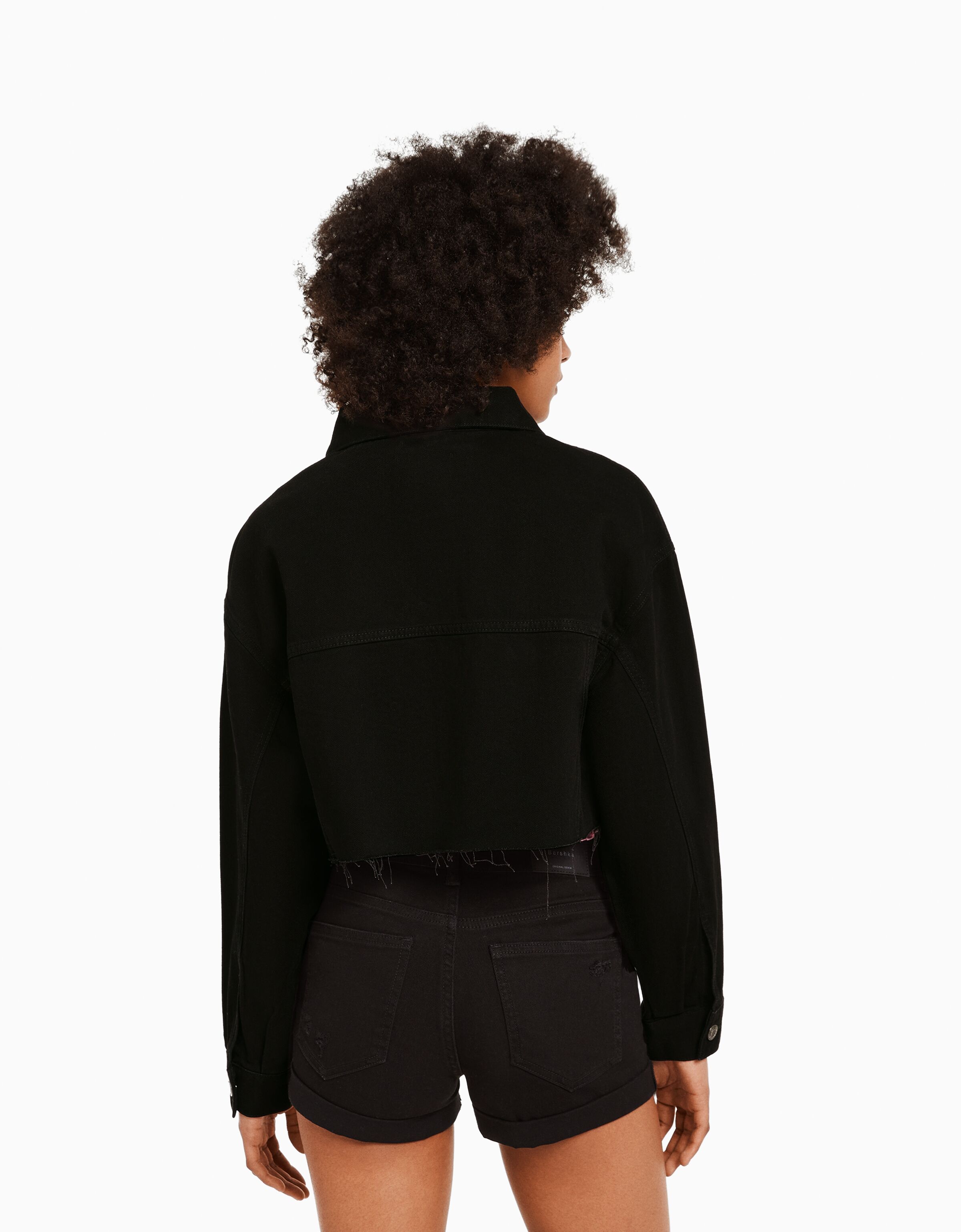 Veste en jean courte Femme Bershka
