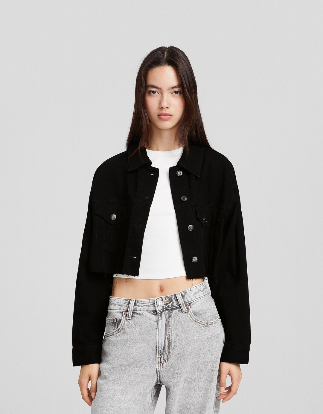 Cropped-Jeansjacke