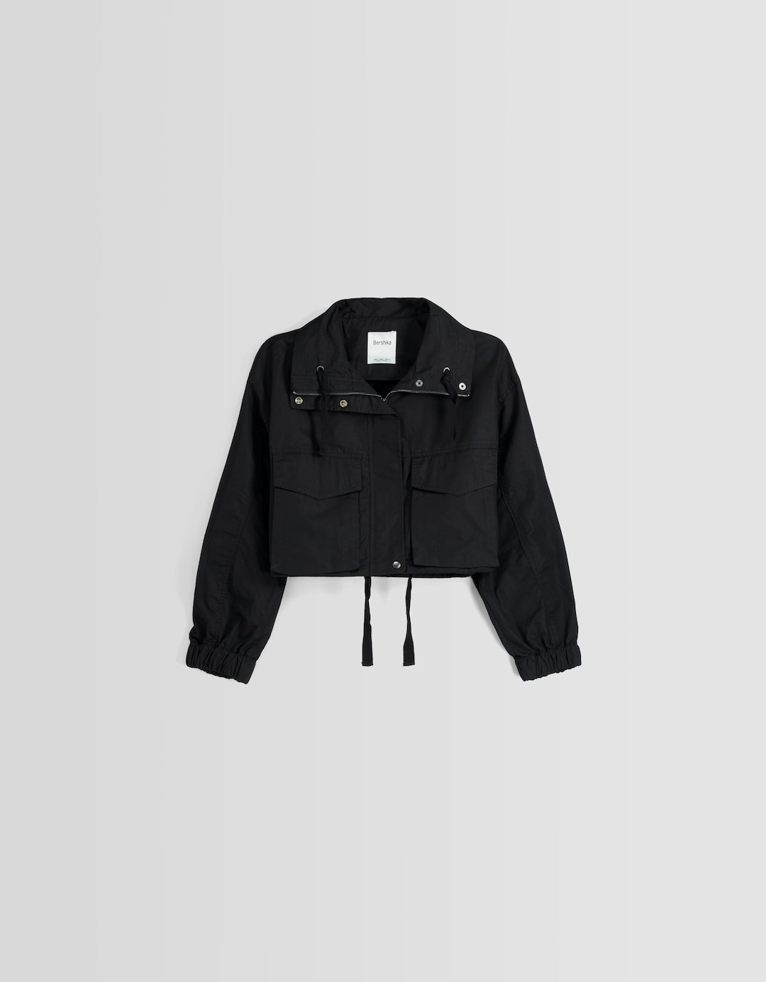 Cotton and nylon blend short jacket