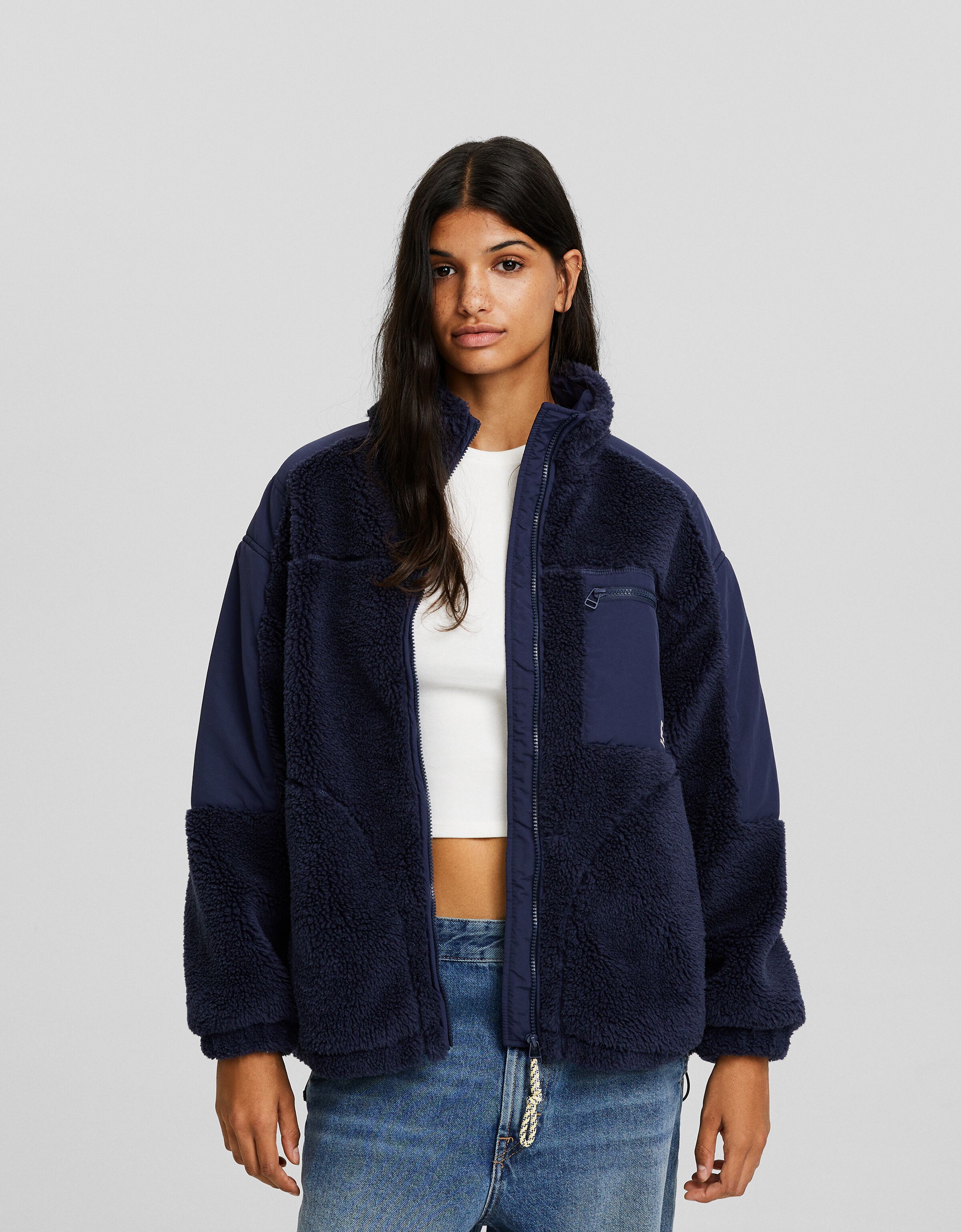 Bershka sherpa deals jacket