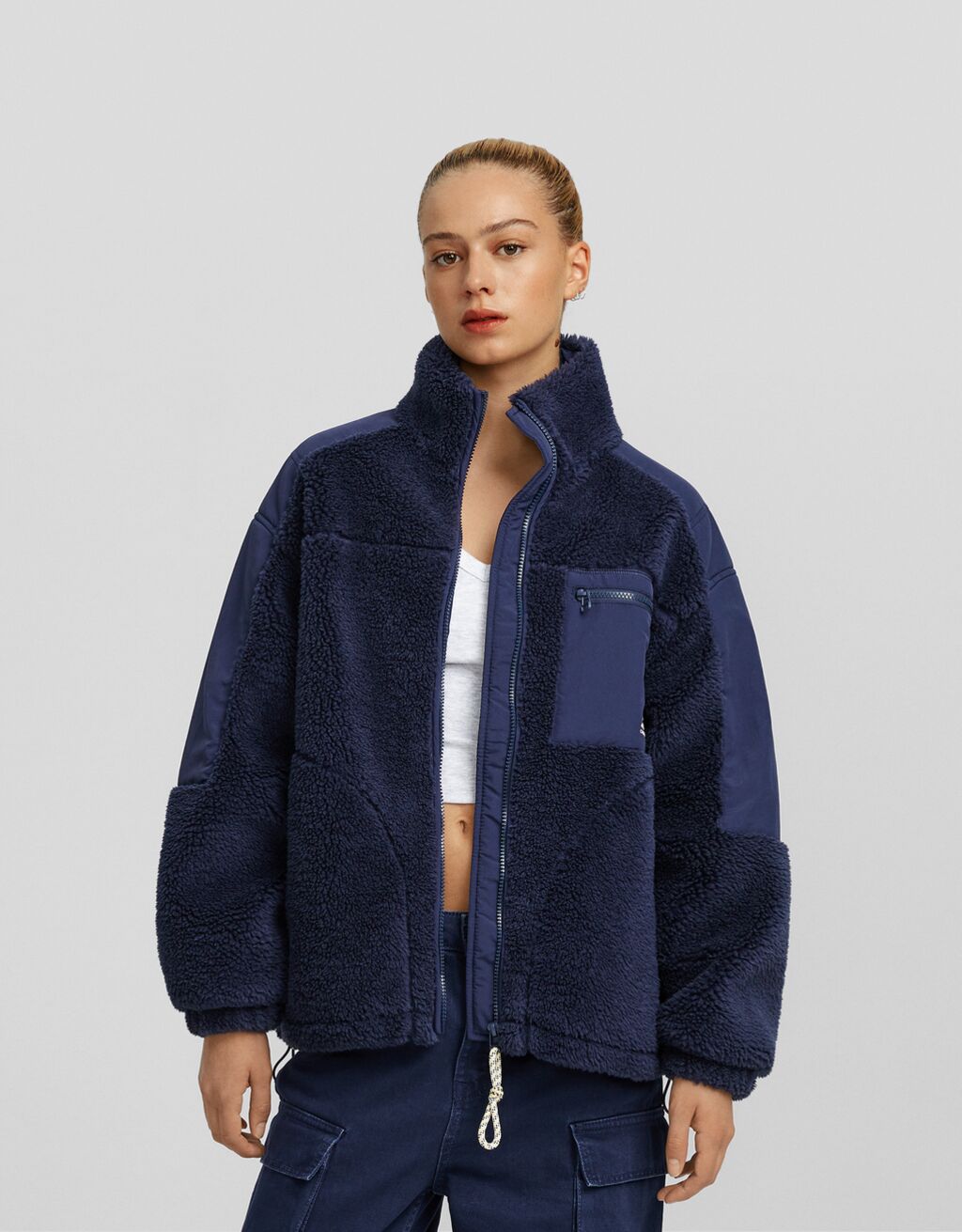 Bershka outlet fleece jacket