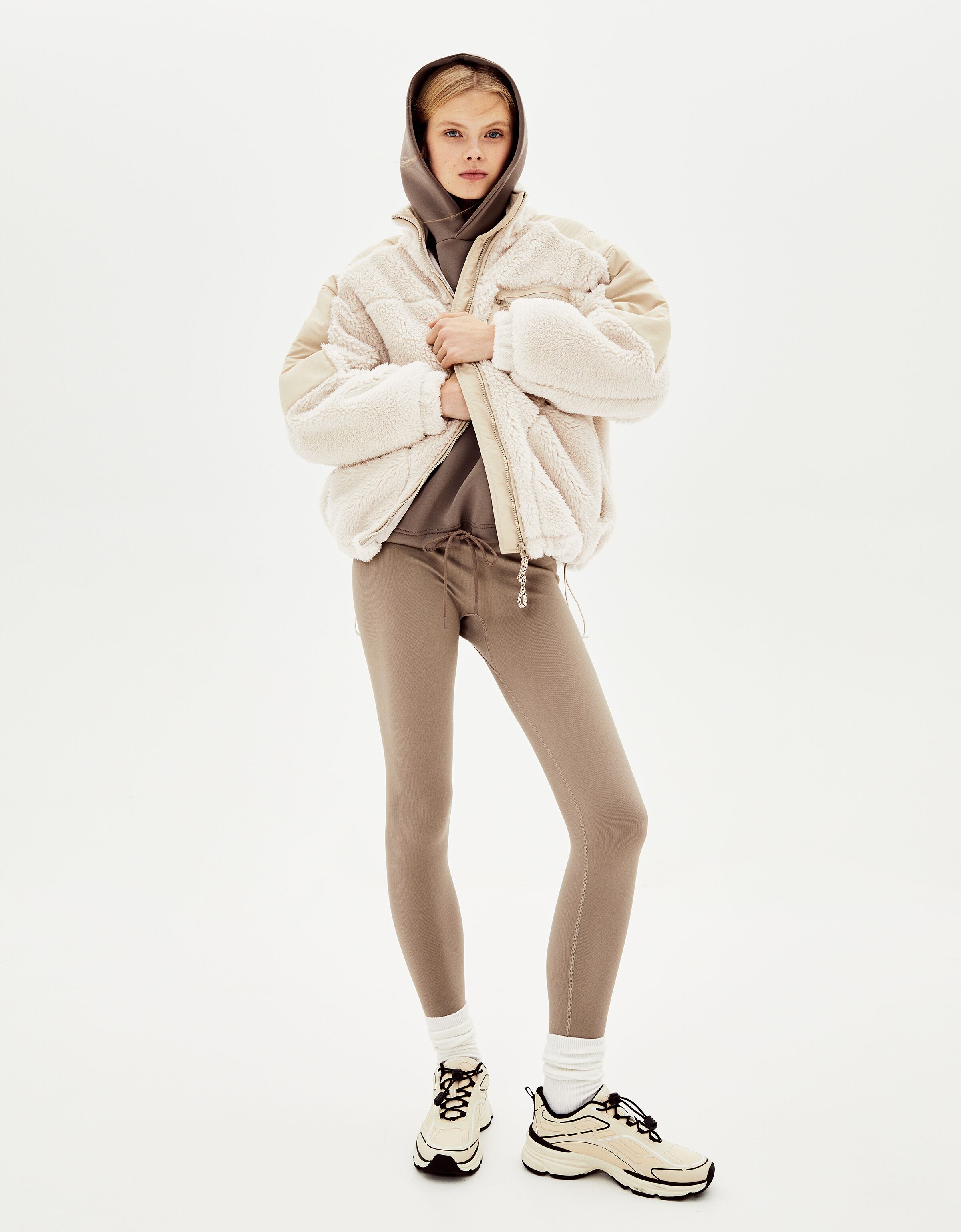 Bershka teddy store bear jacket