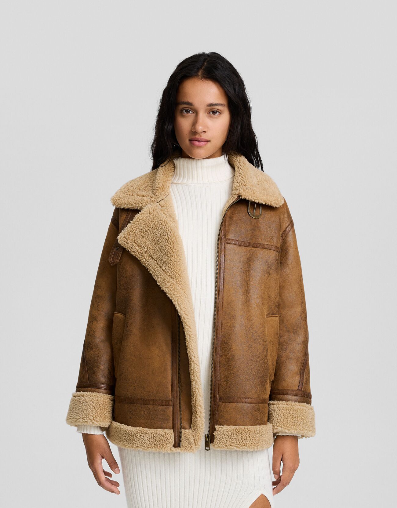 Bershka reversible jacket hot sale