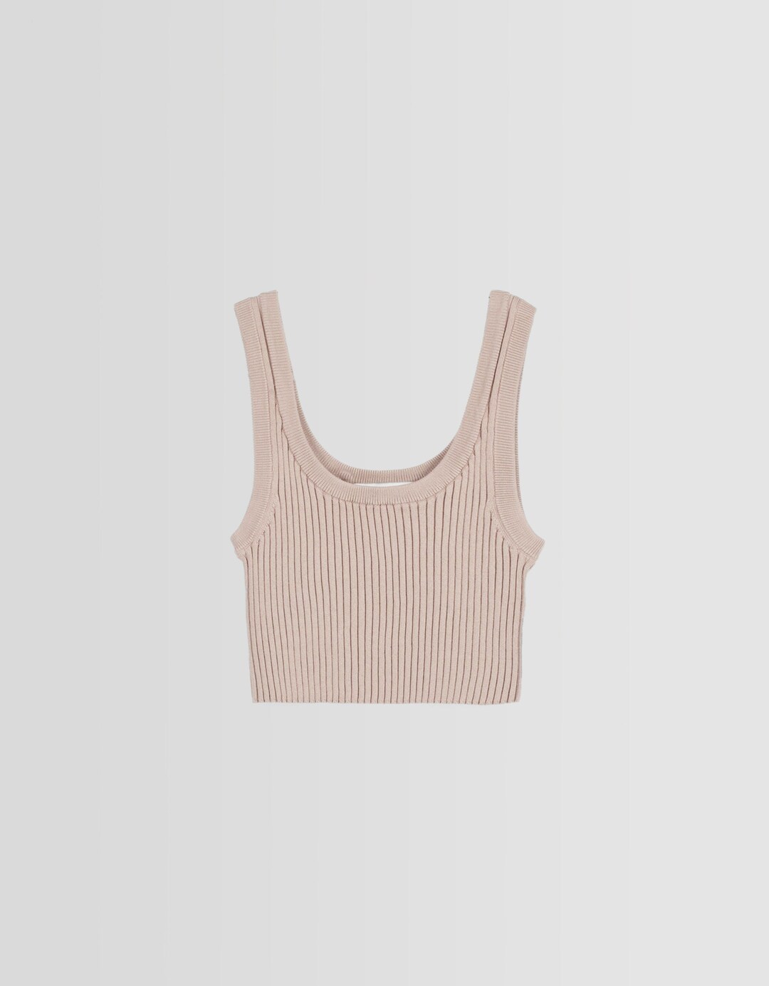 Ribbed strappy fitted top