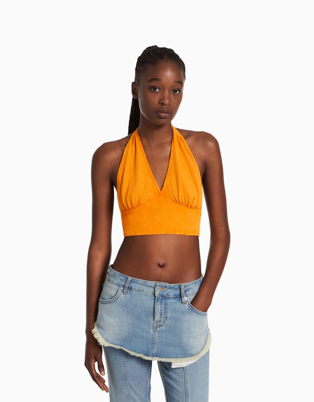 Bershka store yellow top